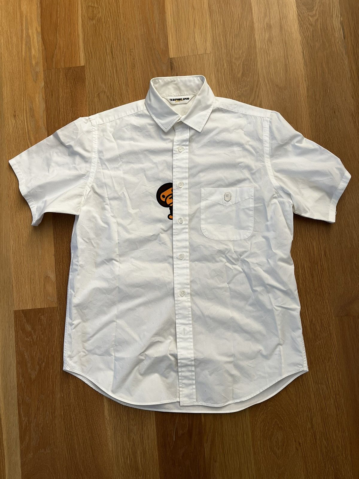 Bape Baby Milo Peeking Button Up Size US L / EU 52-54 / 3 - 1 Thumbnail