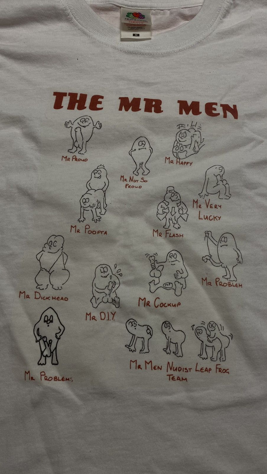 Vintage Vintage 90s penis t-shirt mr men Size US M / EU 48-50 / 2 - 2 Thumbnail