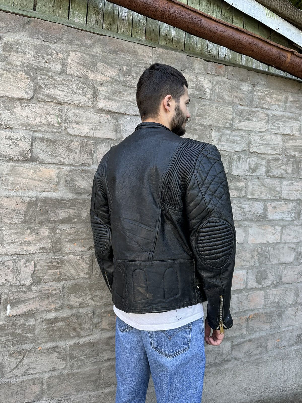 Vintage Vintage 90s Ramones Style Biker Leather Jacket Size US S / EU 44-46 / 1 - 2 Thumbnail