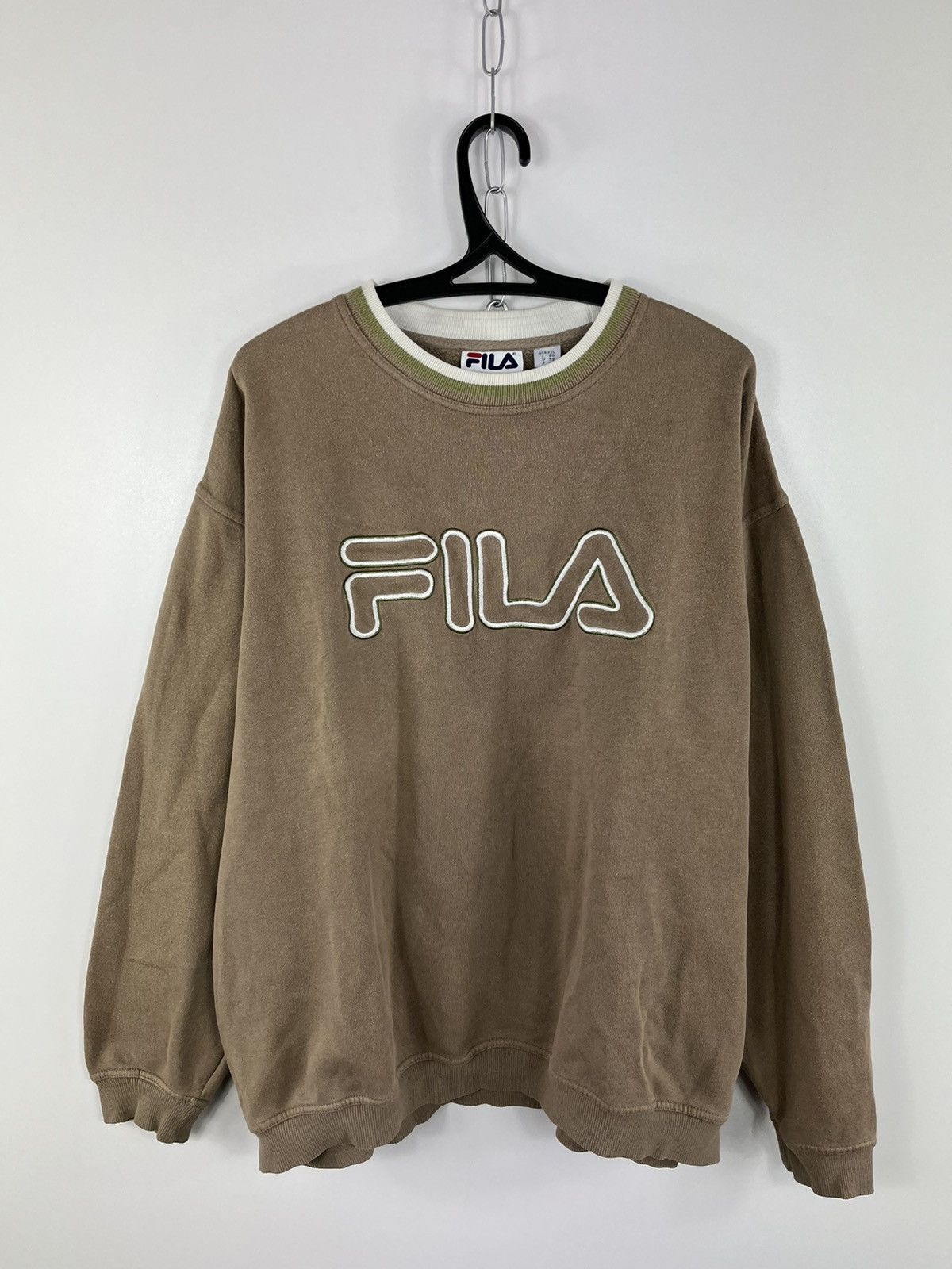 Fila × Vintage Vtg Fila Sweatahirt Crew Neck Embroidery Centre Logo Sz XXL Size US XXL / EU 58 / 5 - 1 Thumbnail