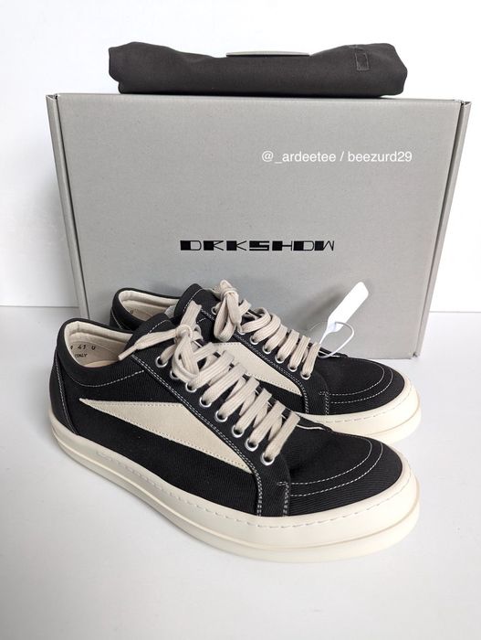 Rick Owens Drkshdw *NEW* DARK DUST VINTAGE SNEAKS VANS SNEAKERS 41