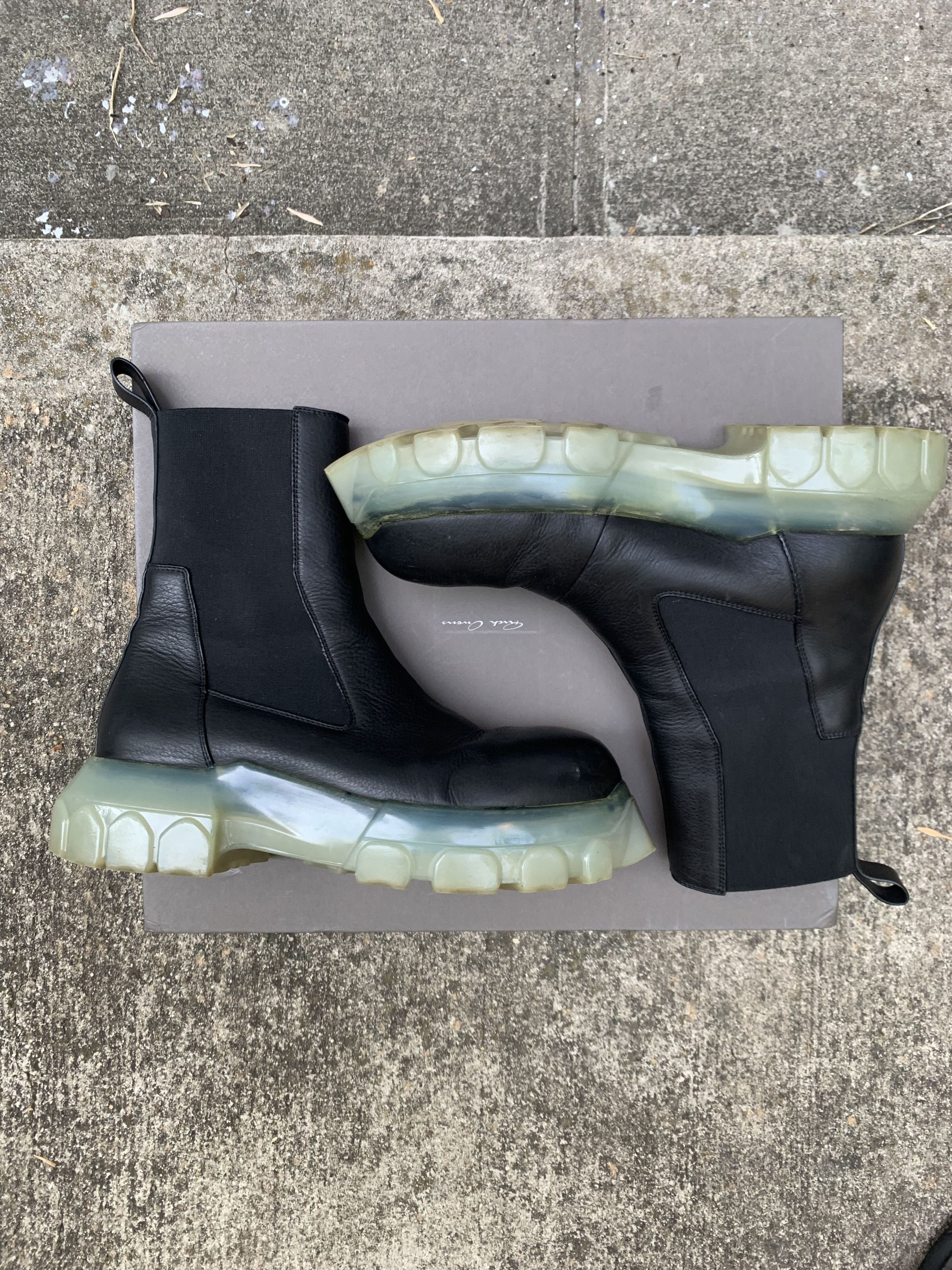 Rick Owens Beatle Bozo Tractor Boots in Black Clear Sole 43 Size US 10 / EU 43 - 3 Thumbnail