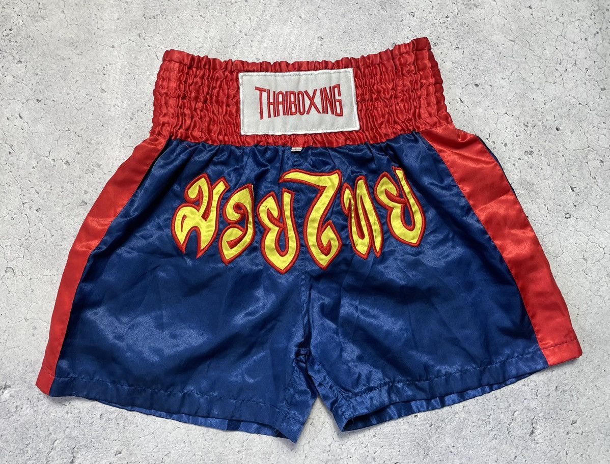 Japanese Brand × Vintage Vintage Muay Thai Shorts Thaiboxing Size US 36 / EU 52 - 1 Thumbnail