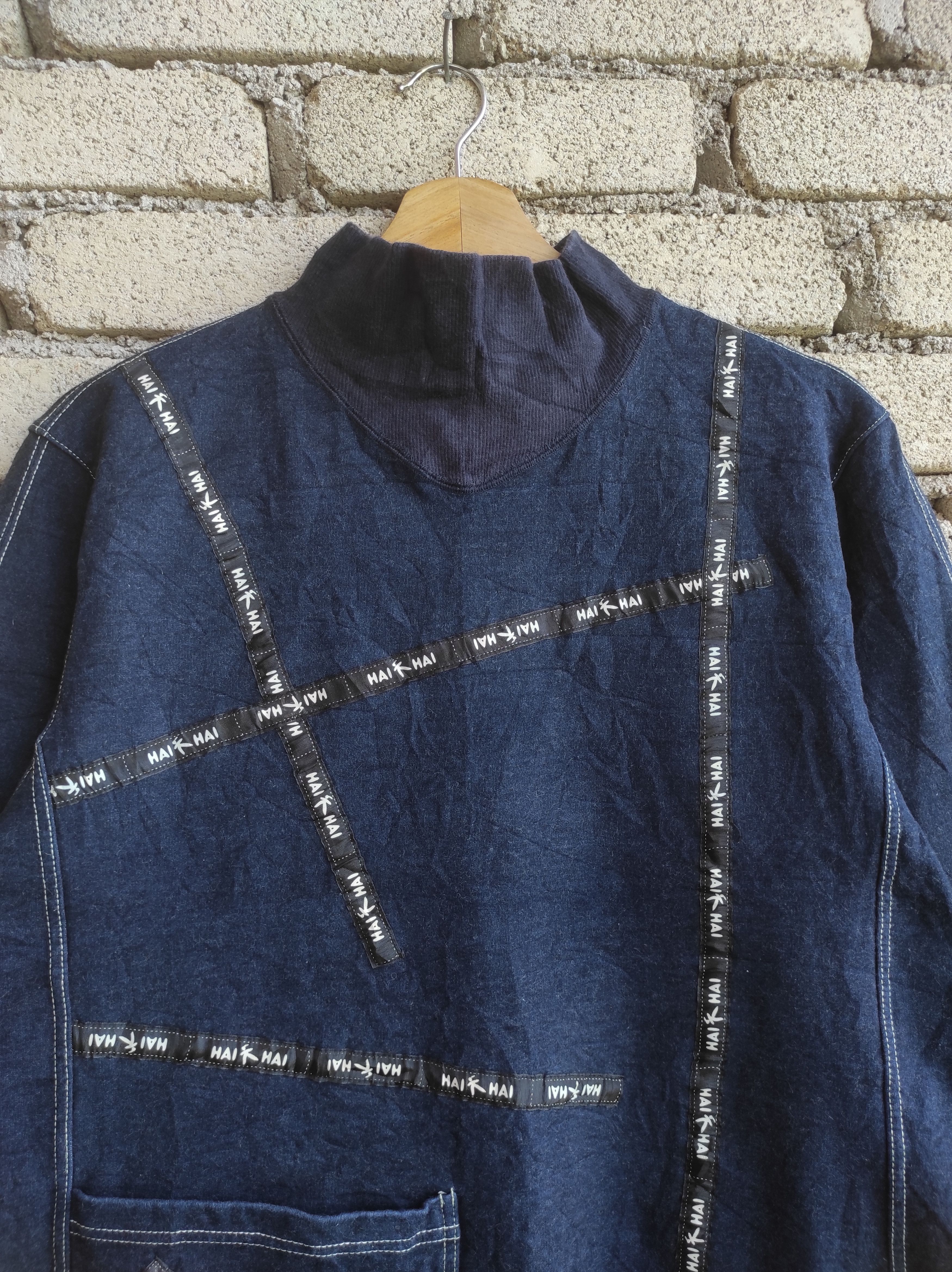 Hai Sporting Gear × Issey Miyake HAI SPORTING GEAR INDIGO MOCK NECK PULLOVER SWEATSHIRT Size M / US 6-8 / IT 42-44 - 2 Thumbnail