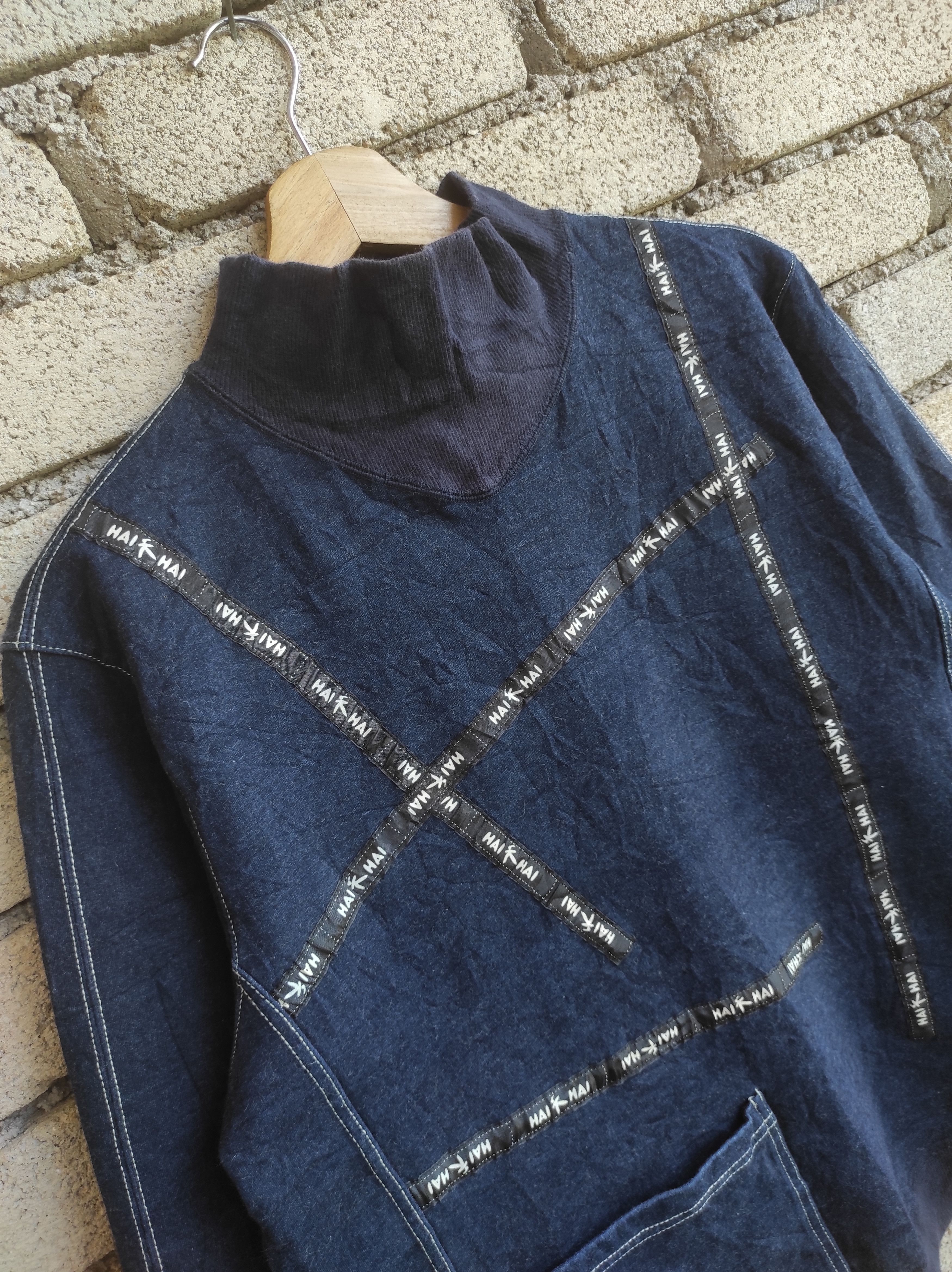 Hai Sporting Gear × Issey Miyake HAI SPORTING GEAR INDIGO MOCK NECK PULLOVER SWEATSHIRT Size M / US 6-8 / IT 42-44 - 3 Thumbnail