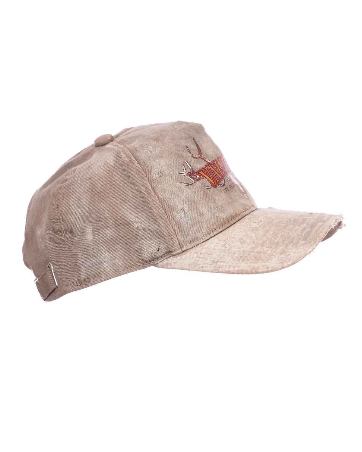 Drain Gang × Haunted Mound × Salem Sportswear JJVALHALLA - Live fast Die faster antler logo hat distressed Size ONE SIZE - 8 Thumbnail