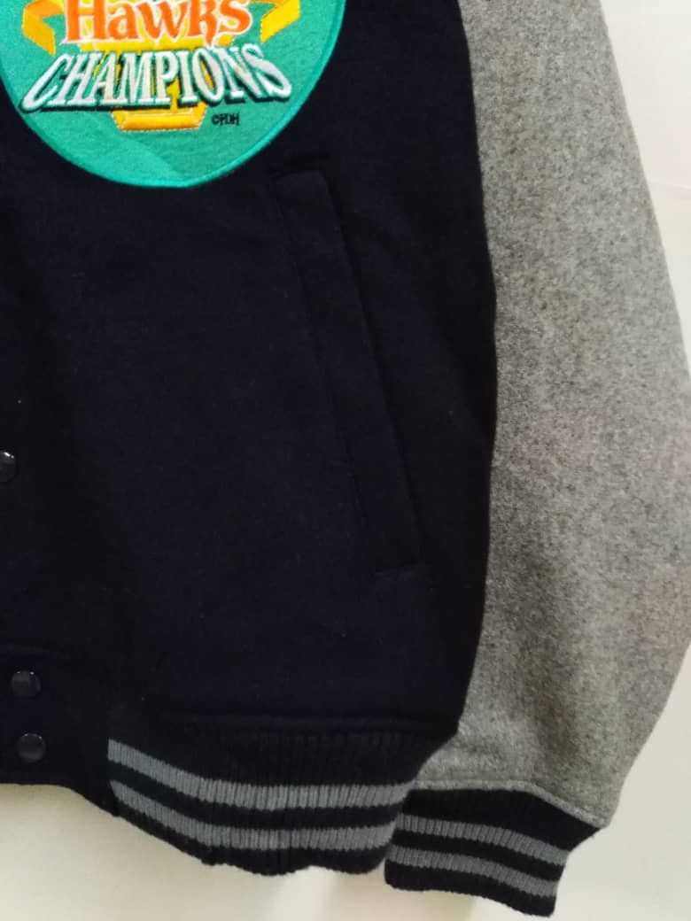 Japanese Brand Vintage 90's Wool Varsity Jacket Daiei Hawks Size US M / EU 48-50 / 2 - 5 Thumbnail