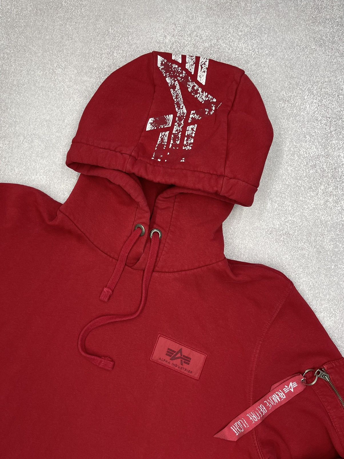 Alpha Industries Mens Alpha Industries Red Hoodie Big Logo Size US M / EU 48-50 / 2 - 5 Thumbnail