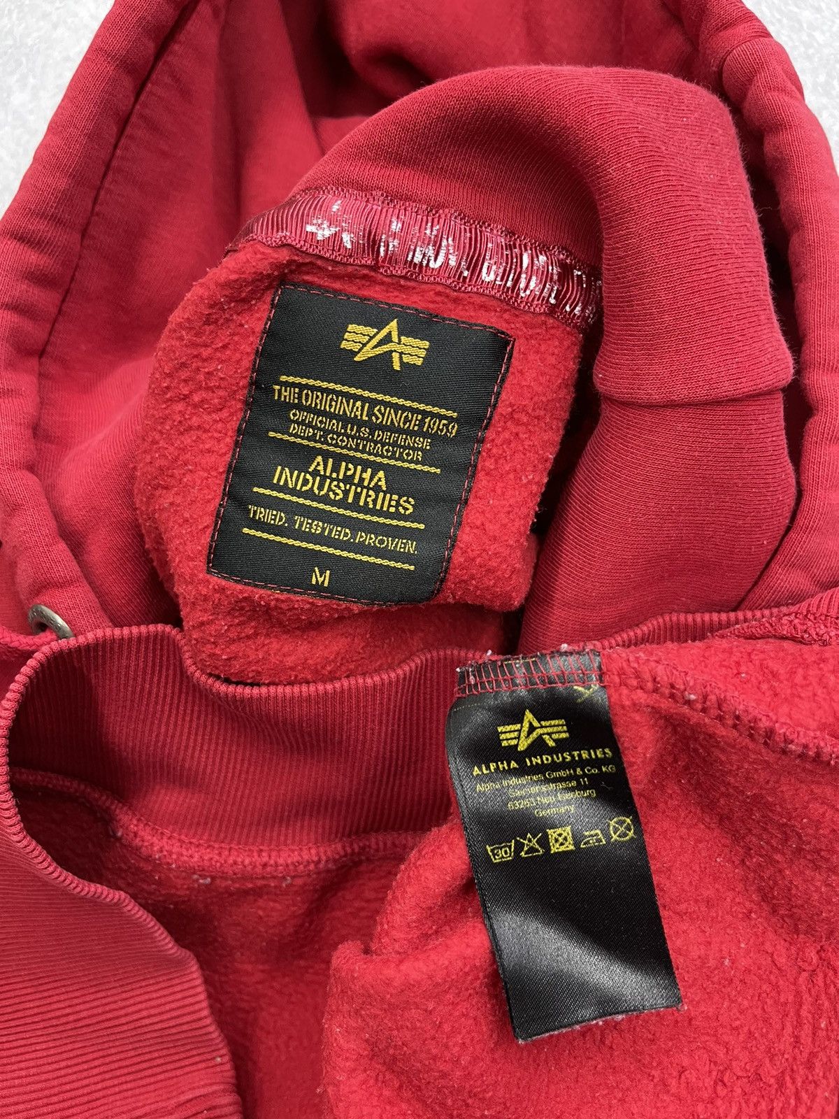 Alpha Industries Mens Alpha Industries Red Hoodie Big Logo Size US M / EU 48-50 / 2 - 8 Thumbnail