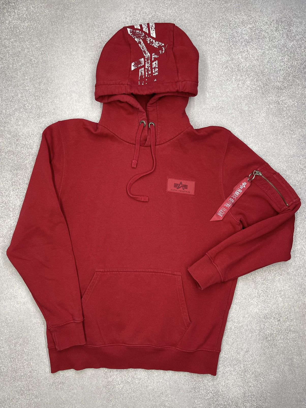 Alpha Industries Mens Alpha Industries Red Hoodie Big Logo Size US M / EU 48-50 / 2 - 4 Thumbnail