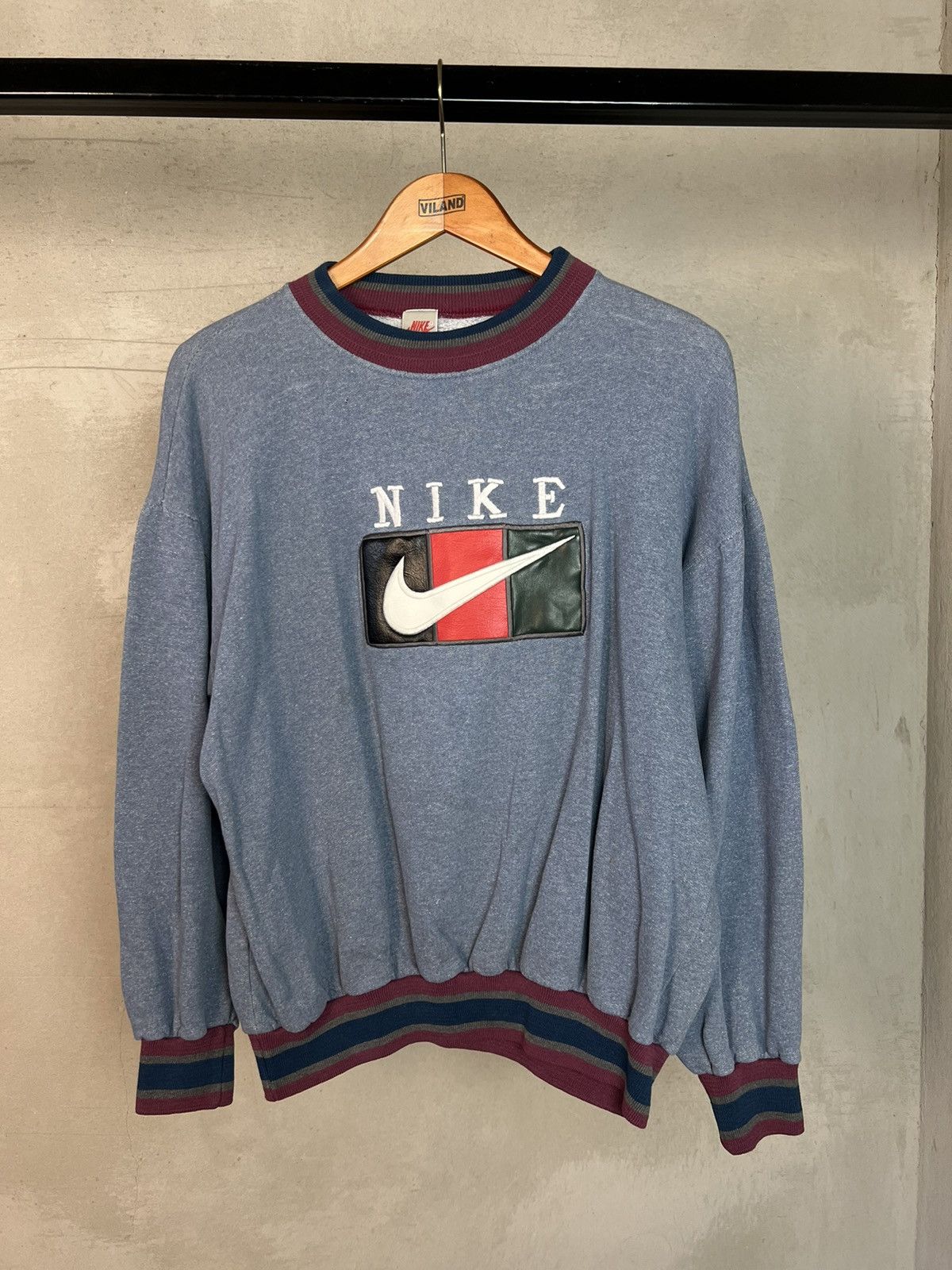 Nike × Vintage Vintage Nike 80’s Big Leather Logo Size US S / EU 44-46 / 1 - 1 Thumbnail