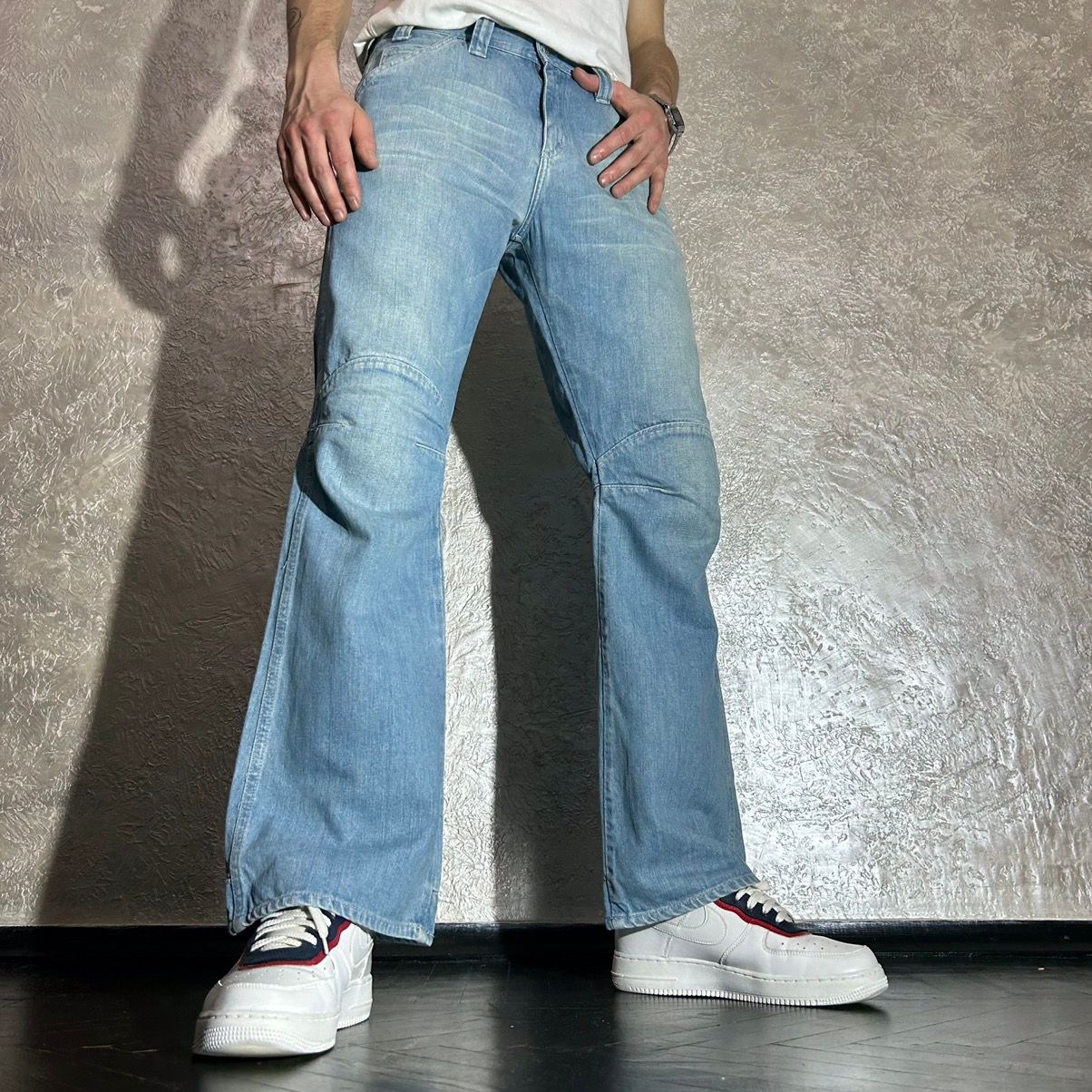 Pre-owned Avant Garde X G Star Raw Shortcut Elwood Boot Cut G Star Raw Vintage Denim Jeans In Blue