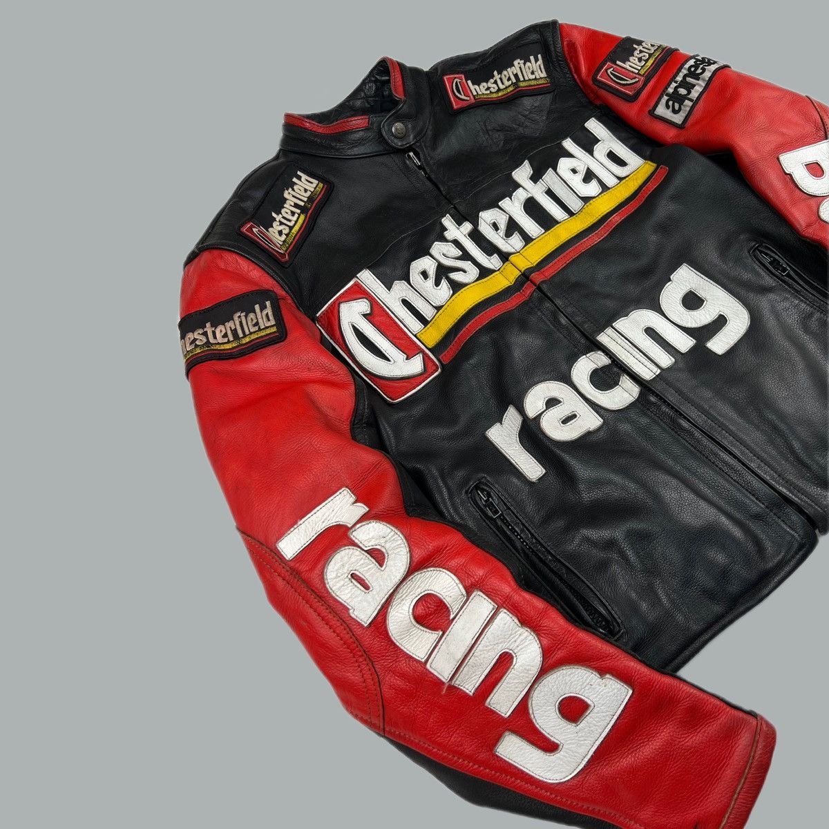 Avant Garde Chesterfield vintage racing leather jacket | Grailed
