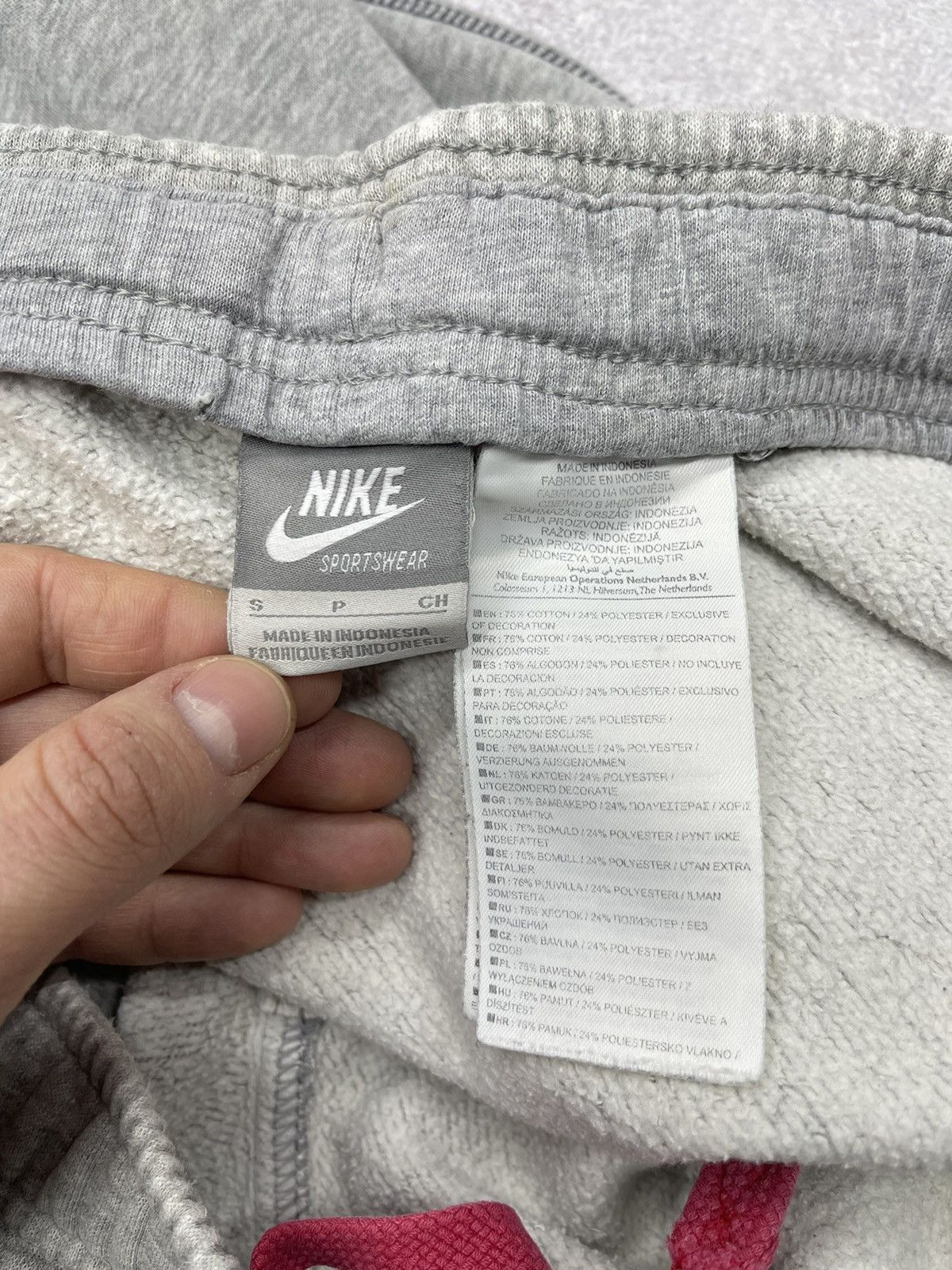 Vintage Nike Basic Sweatpants Grey Joggers Drill Swoosh Y2K
