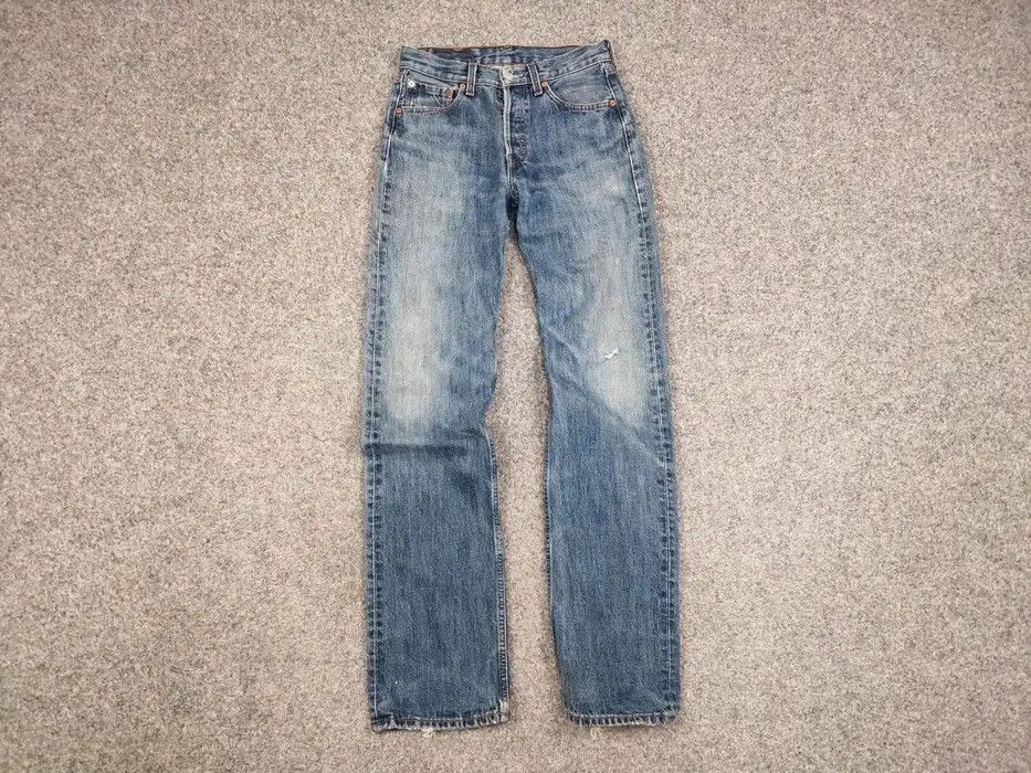 Levi's Vintage 90's Levis 501 Distressed Blue Faded Denim Jeans Size US 28 / EU 44 - 5 Thumbnail