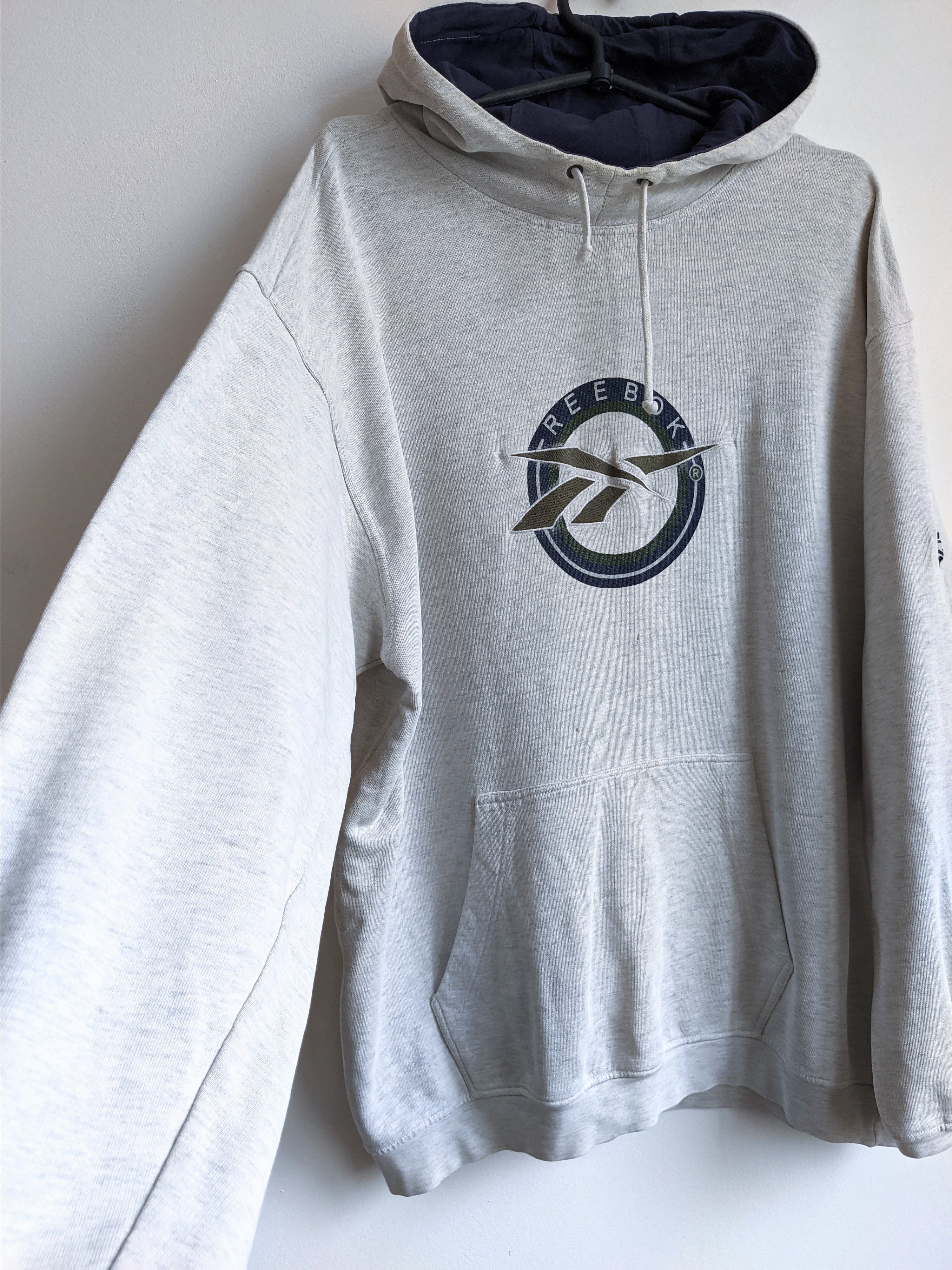 Reebok Vintage Reebok hoodie big logo 90s gray Size US L / EU 52-54 / 3 - 5 Thumbnail