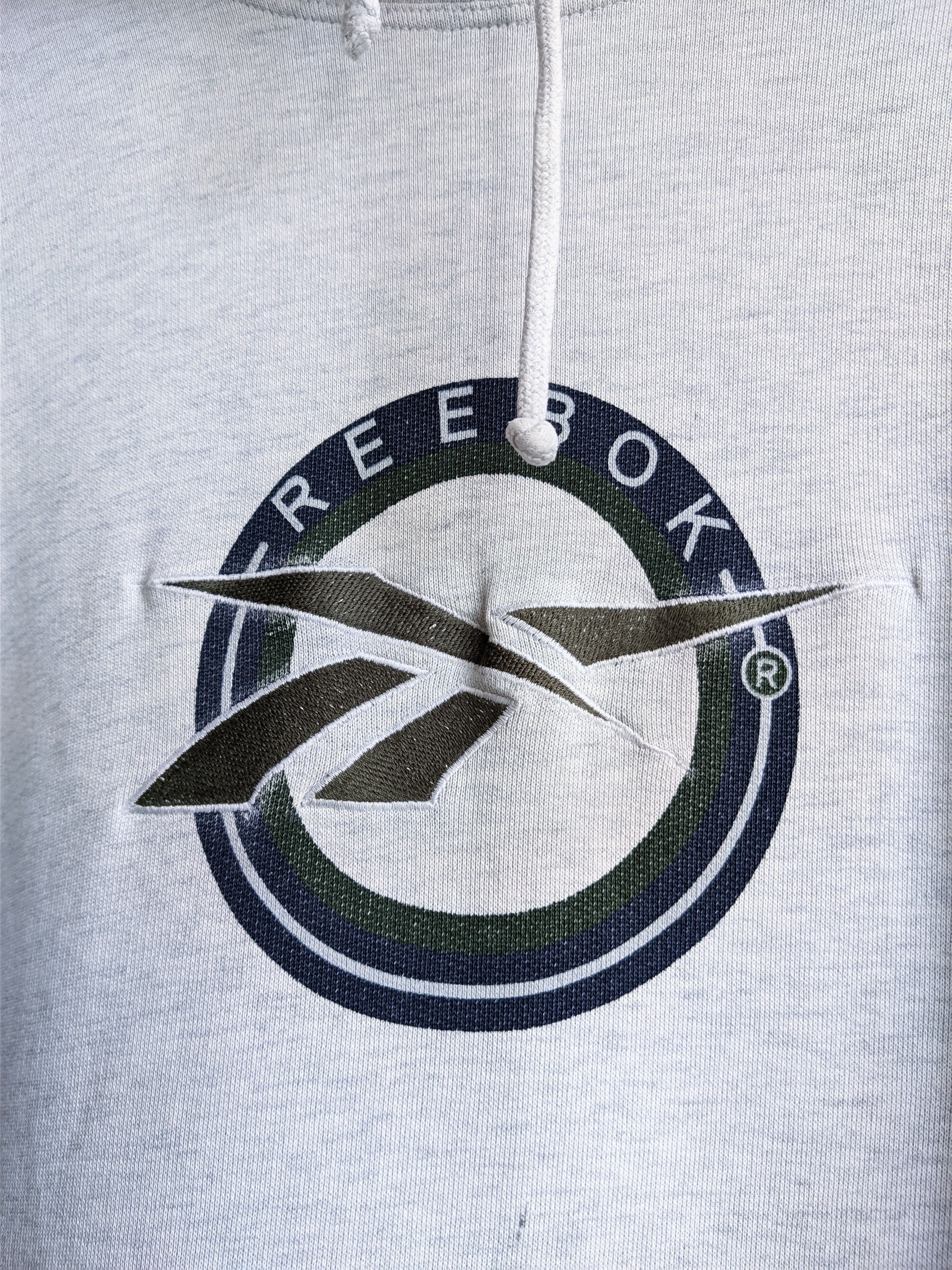 Reebok Vintage Reebok hoodie big logo 90s gray Size US L / EU 52-54 / 3 - 3 Thumbnail