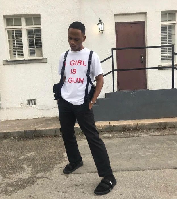 Pleasures Medium White A Girl is A Gun Tee Shirt Merch Joy Red Black Size US M / EU 48-50 / 2 - 12 Thumbnail