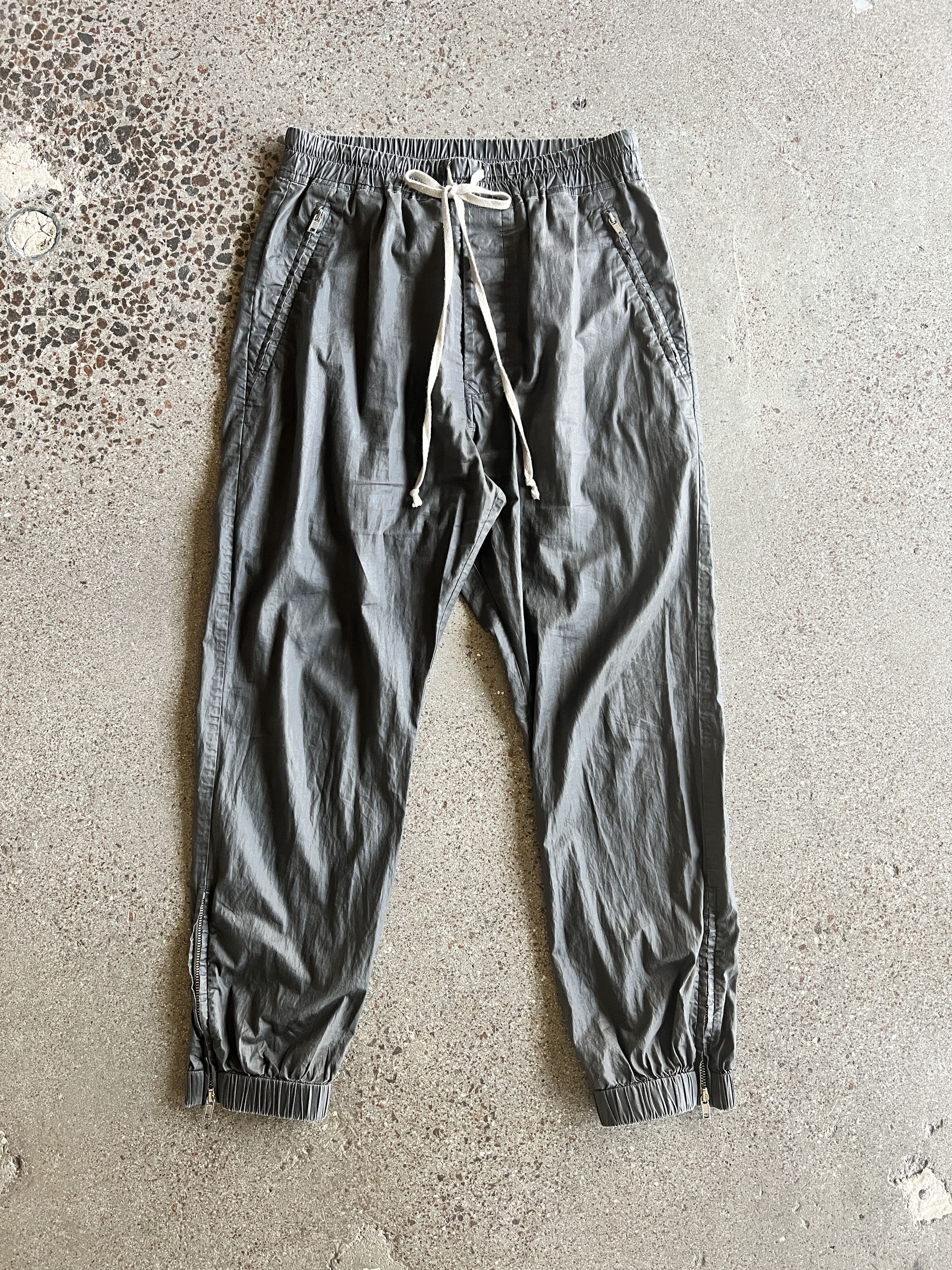 Pre-owned Rick Owens X Rick Owens Drkshdw Cropped Track Pants In Grey