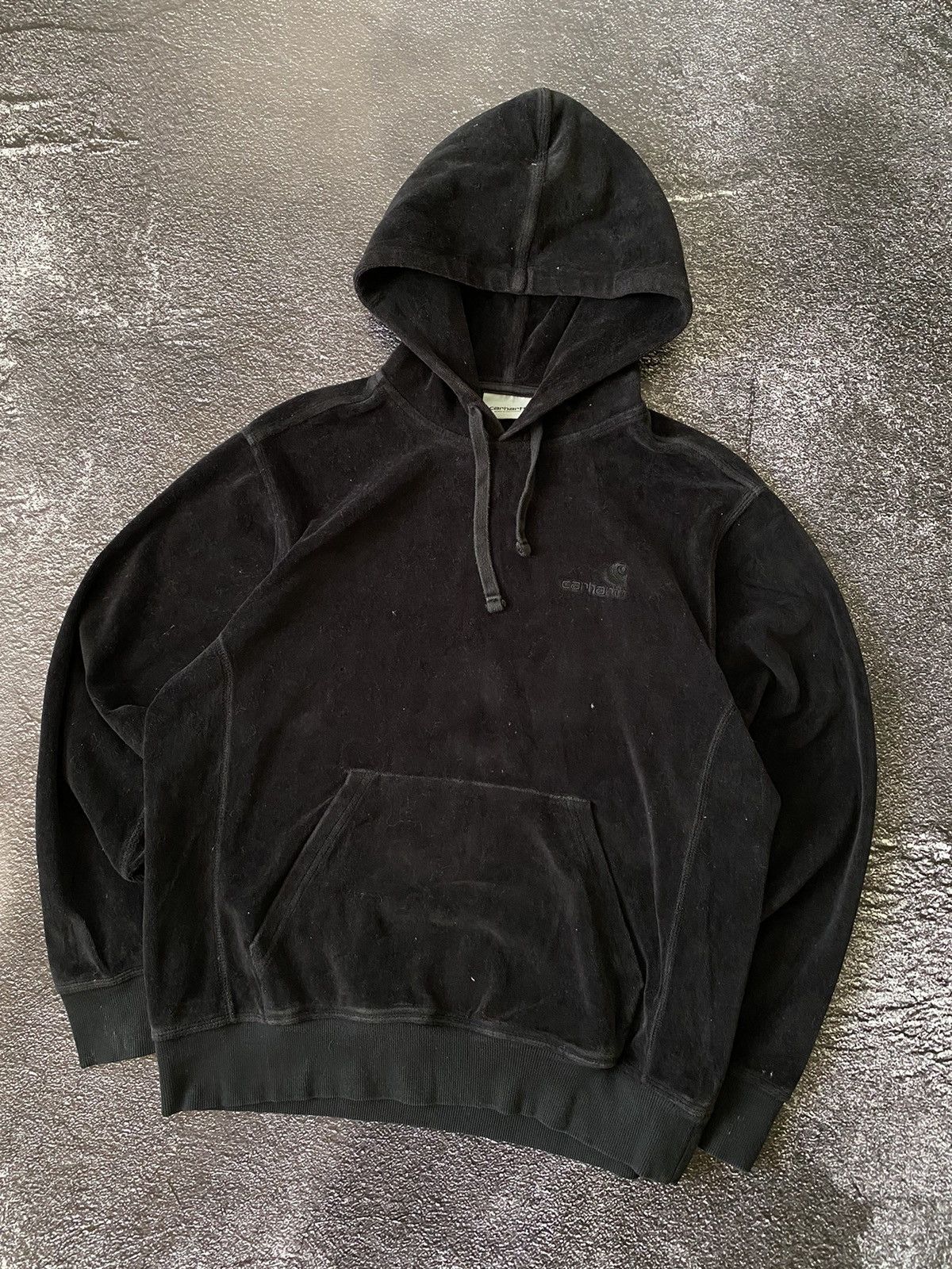 Carhartt Vintage Carhartt Hooded United Script Sweat Velour Hoodie Size US M / EU 48-50 / 2 - 2 Thumbnail