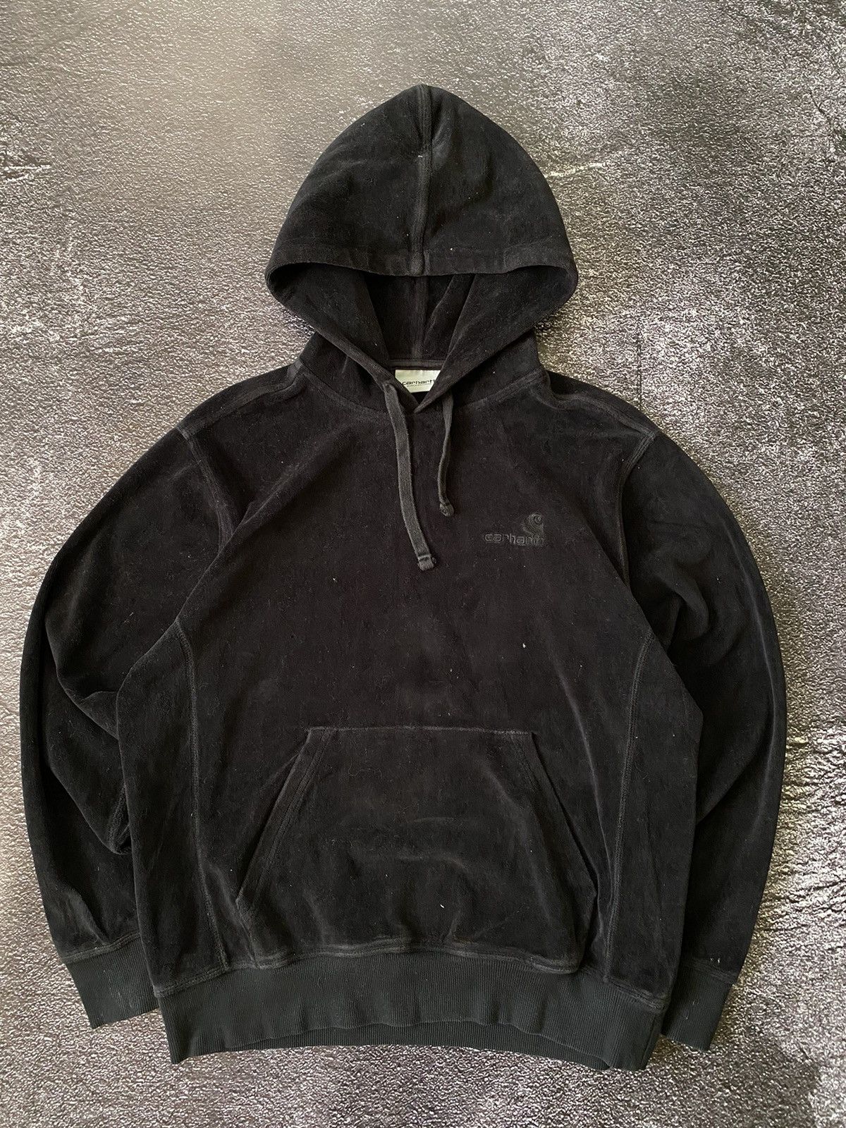 Carhartt Vintage Carhartt Hooded United Script Sweat Velour Hoodie Size US M / EU 48-50 / 2 - 1 Thumbnail