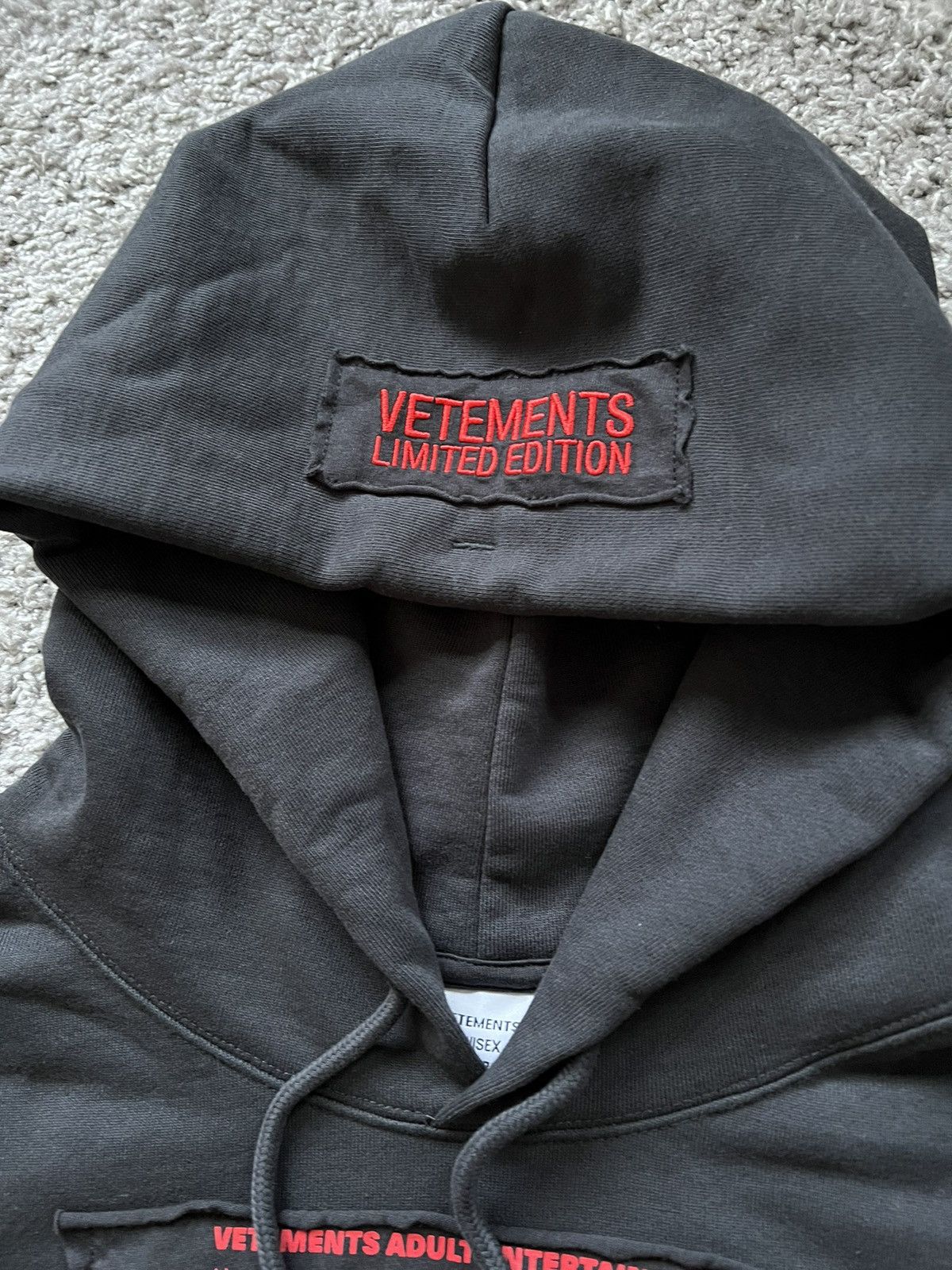 Vetements Vetements Black Yellow Red J’Adore Hardcore Hoodie Medium M Size US M / EU 48-50 / 2 - 3 Thumbnail