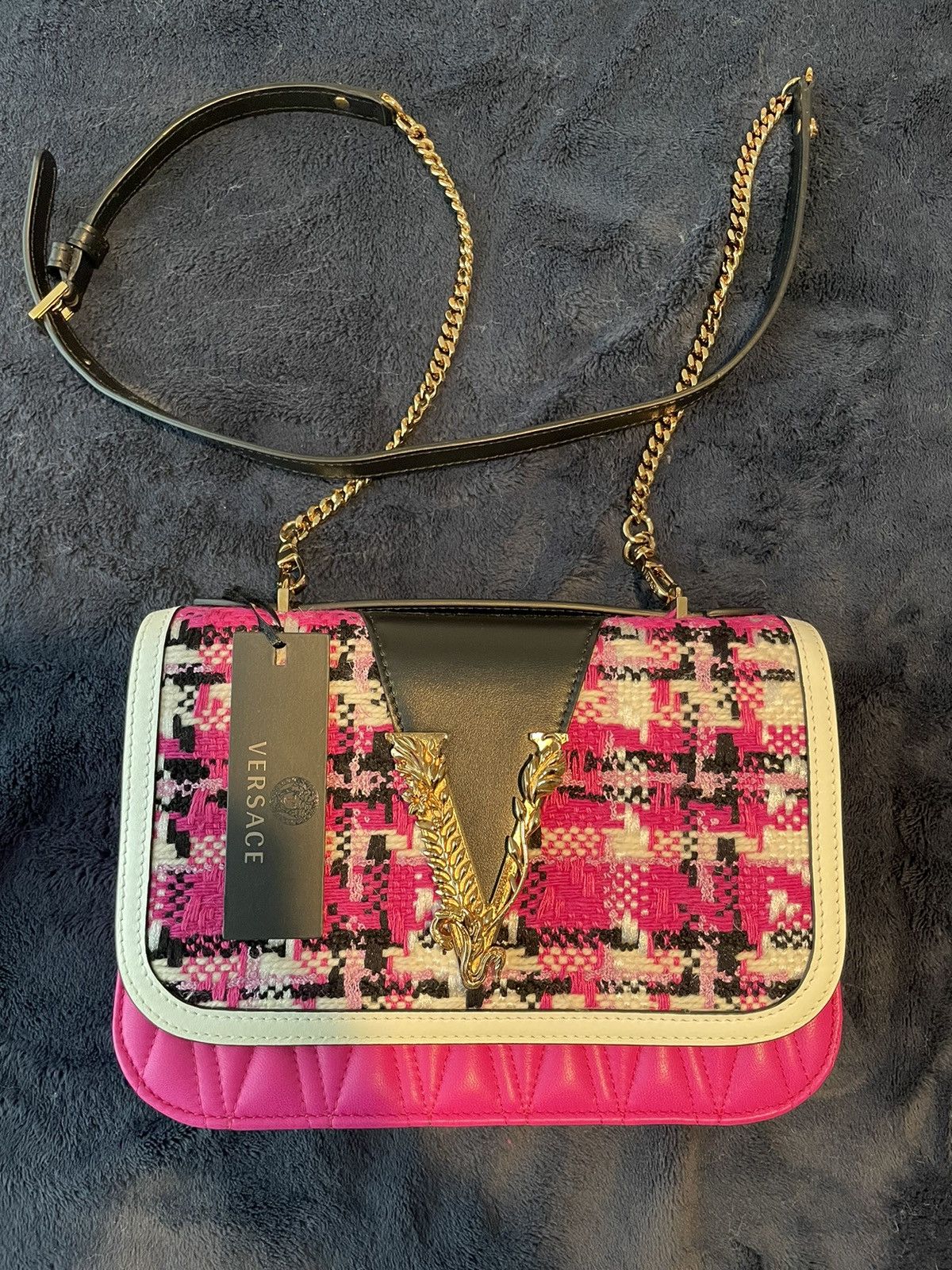 Versace Versace Virtus tweed handbag Size ONE SIZE - 2 Thumbnail