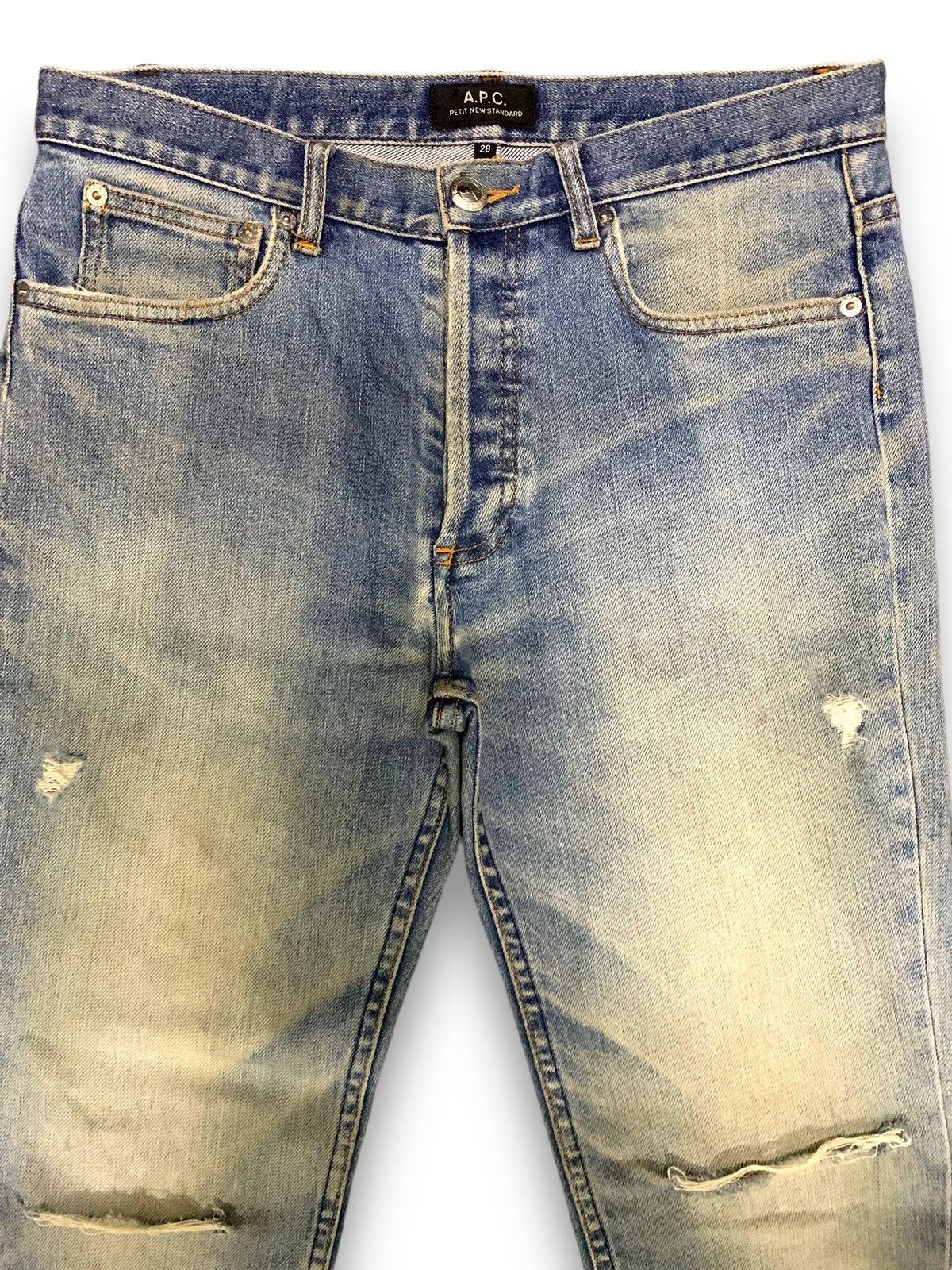 A.P.C. A.P.C. Petit New Standard Mud Wash Distressed Grunge Jeans Size US 30 / EU 46 - 3 Thumbnail