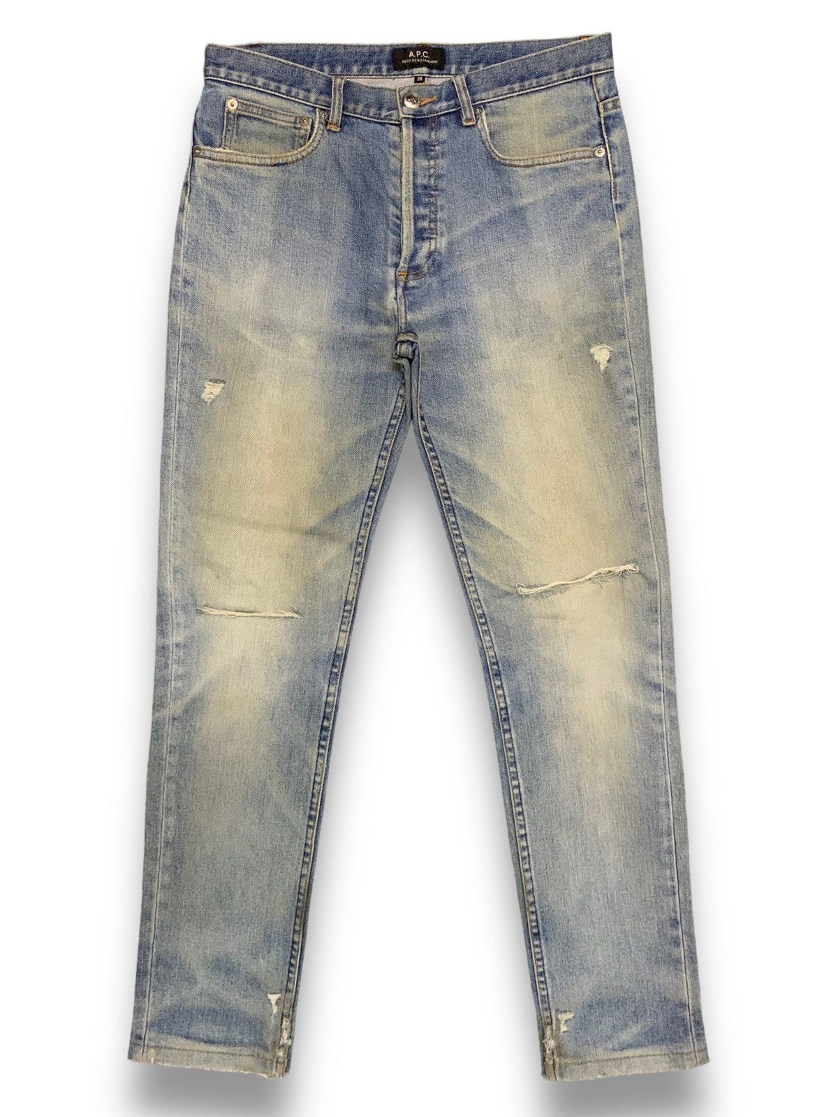 A.P.C. A.P.C. Petit New Standard Mud Wash Distressed Grunge Jeans Size US 30 / EU 46 - 1 Thumbnail