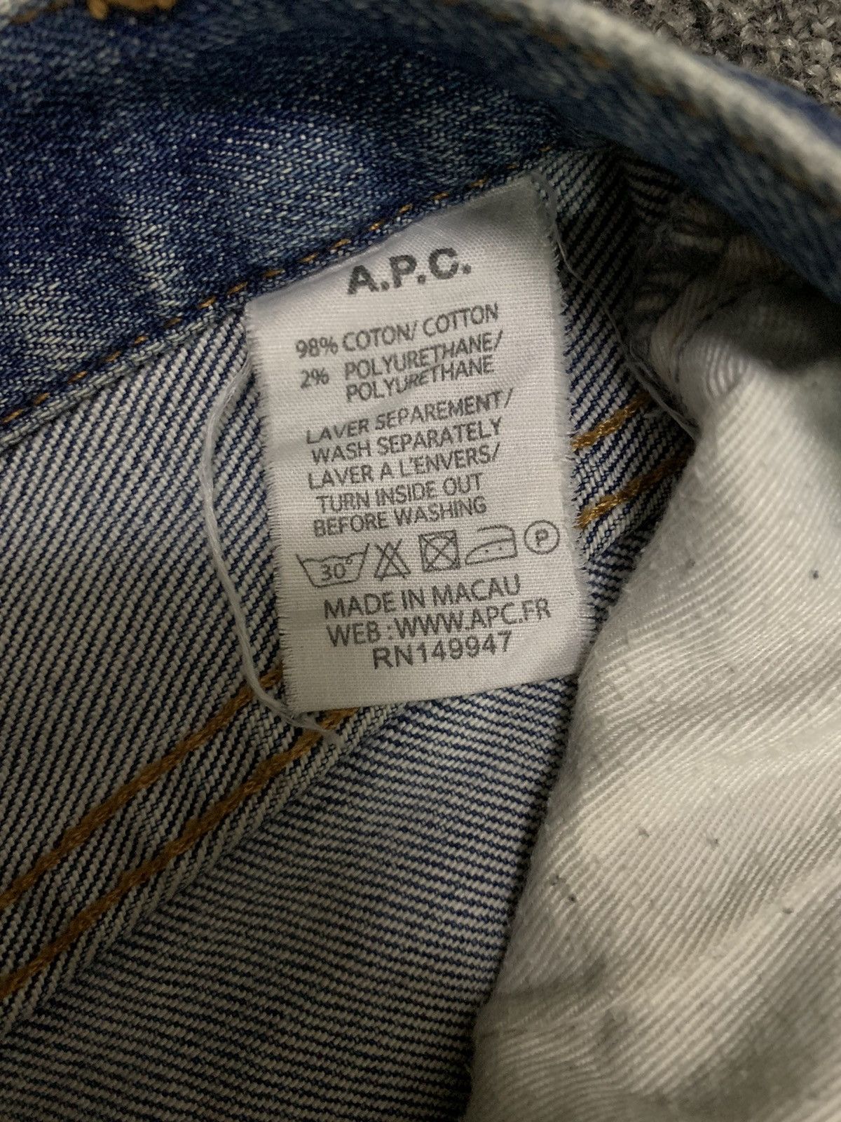 A.P.C. A.P.C. Petit New Standard Mud Wash Distressed Grunge Jeans Size US 30 / EU 46 - 17 Thumbnail