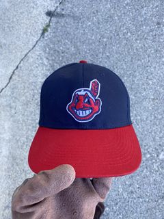 ⚾️VINTAGE THROWBACK CLEVELAND INDIANS CHIEF WAHOO BLUE TRUCKER HAT CAP NEW  ⚾️