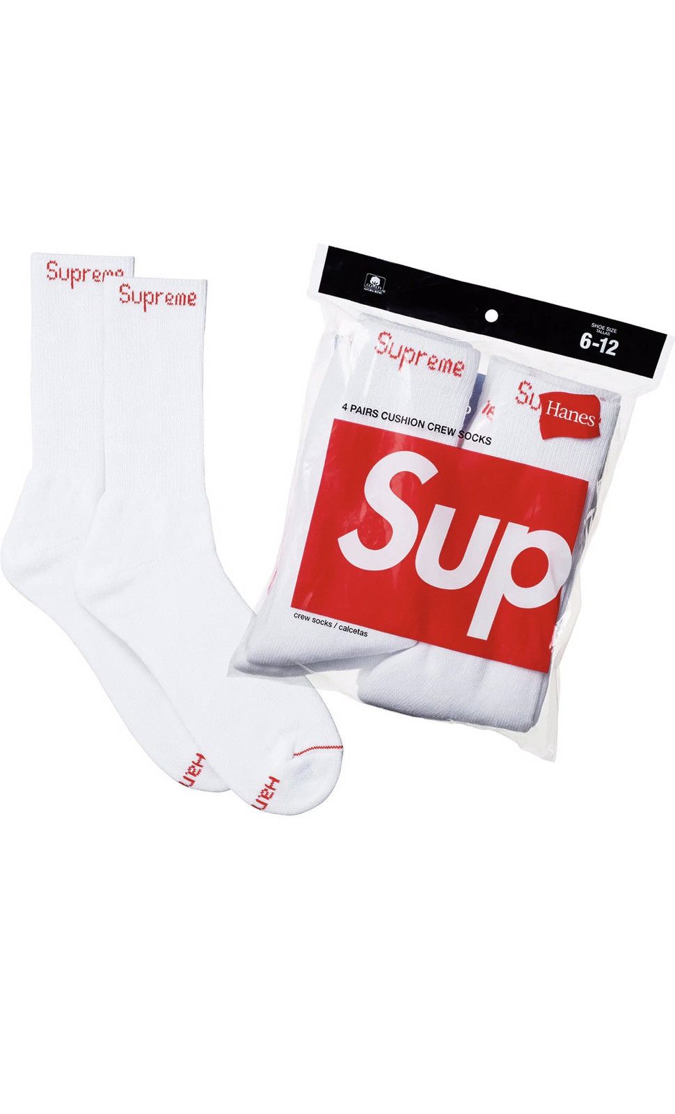 Supreme Supreme Hanes Socks - 1 Pair Size ONE SIZE - 1 Thumbnail