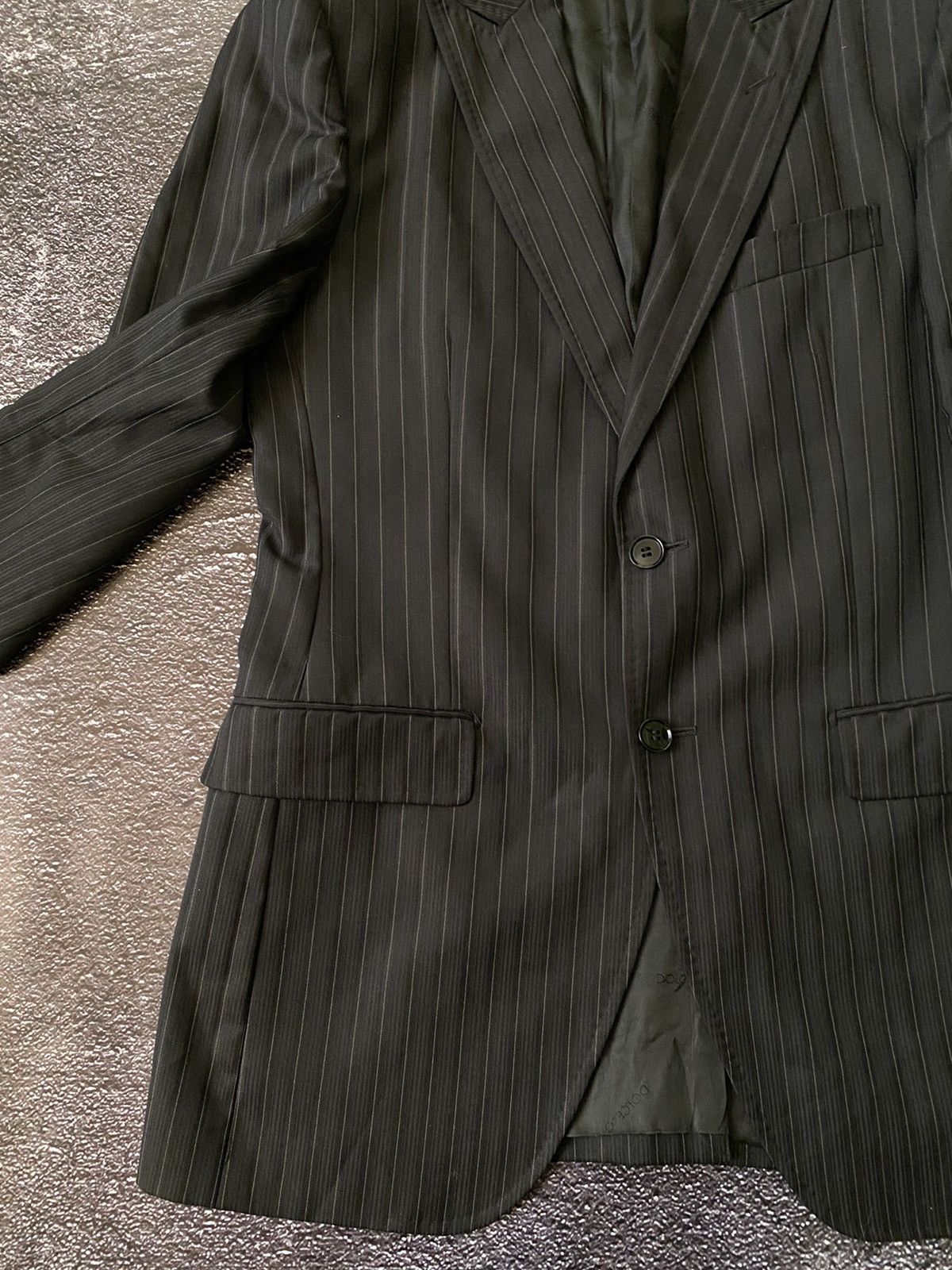 Dolce & Gabbana Dolce & Gabbana Striped Black Wool Blazer Size 48R - 8 Thumbnail