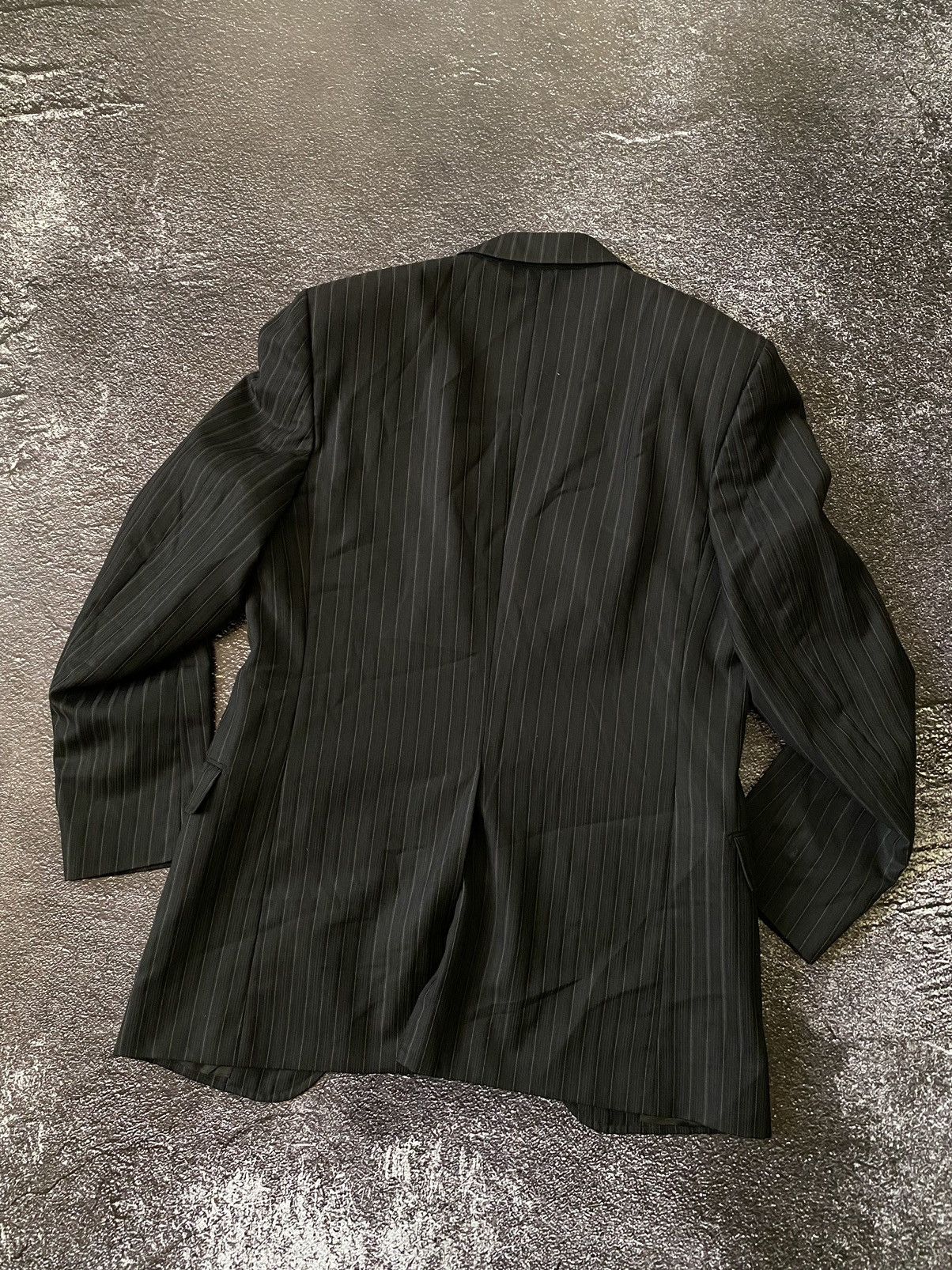 Dolce & Gabbana Dolce & Gabbana Striped Black Wool Blazer Size 48R - 3 Thumbnail