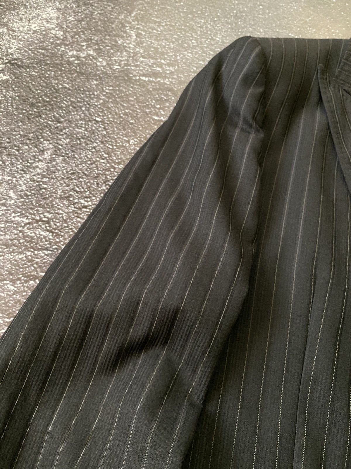 Dolce & Gabbana Dolce & Gabbana Striped Black Wool Blazer Size 48R - 6 Thumbnail