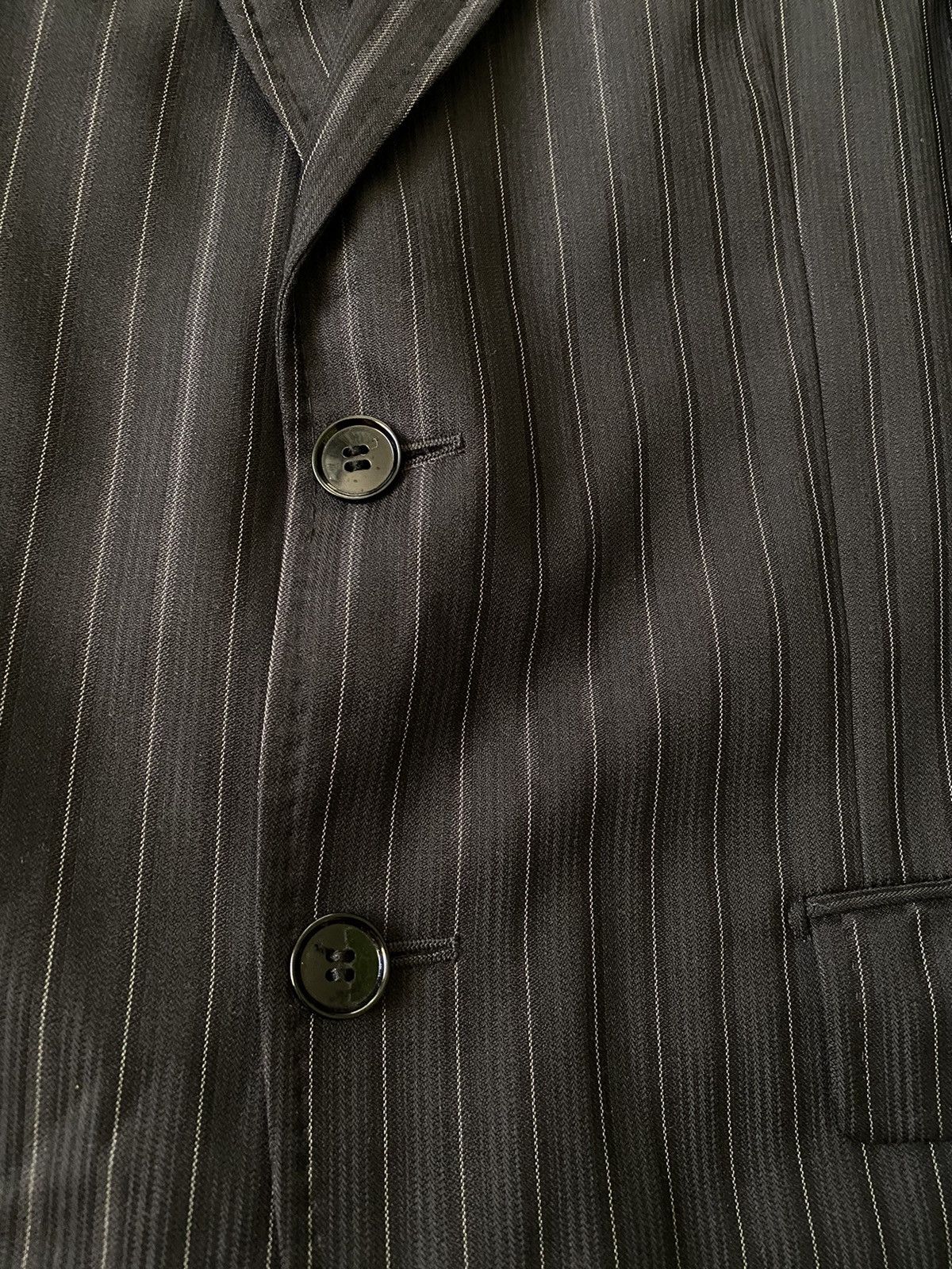 Dolce & Gabbana Dolce & Gabbana Striped Black Wool Blazer Size 48R - 7 Thumbnail