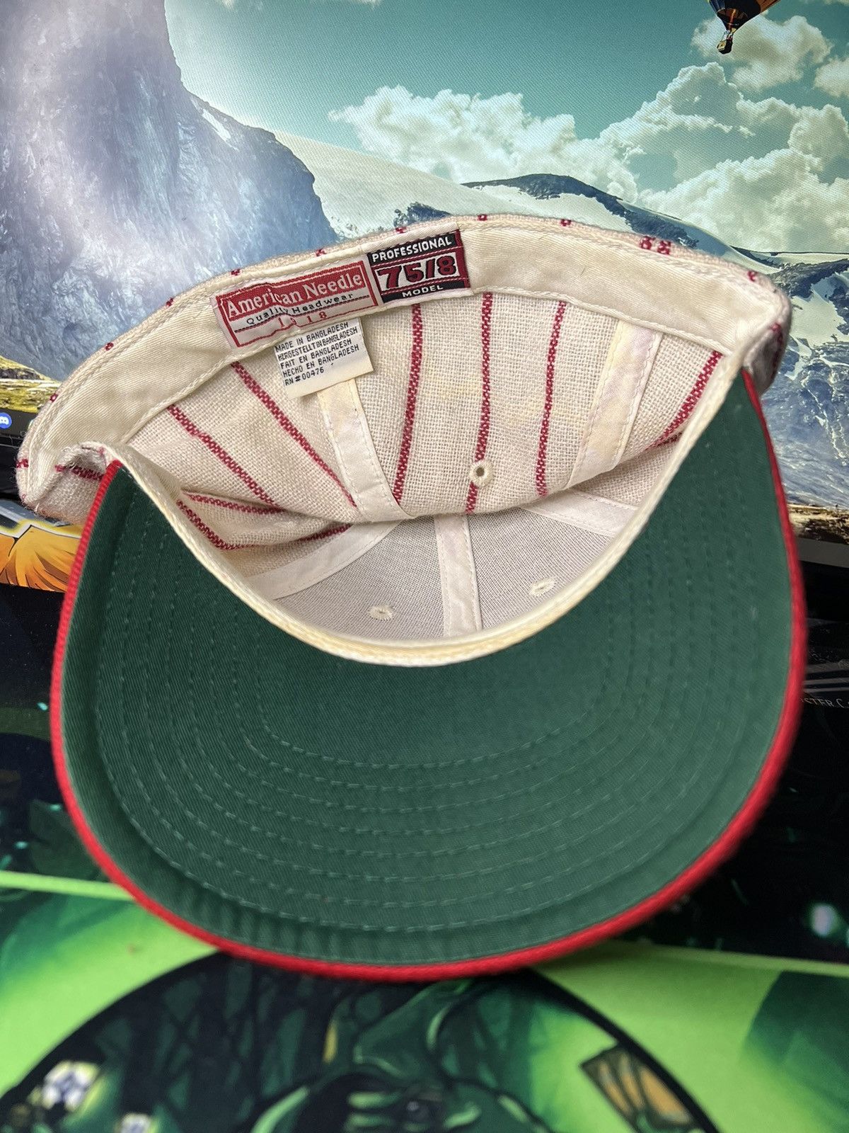 American Needle × Supreme 2008 Wool Pinstripe S Logo Cap Size ONE SIZE - 4 Thumbnail