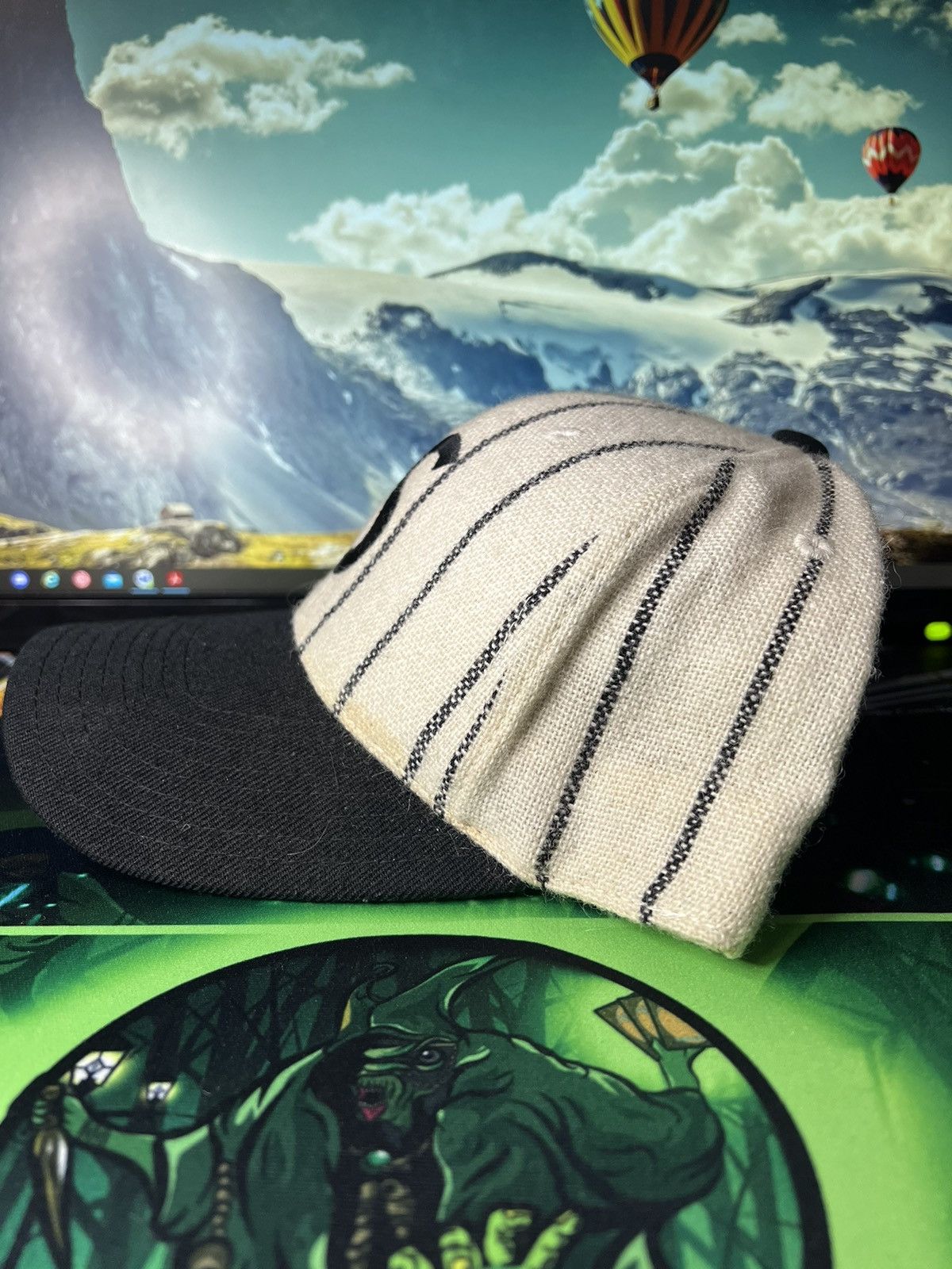 American Needle × Supreme 2008 Wool Pinstripe S Logo Cap Size ONE SIZE - 2 Thumbnail