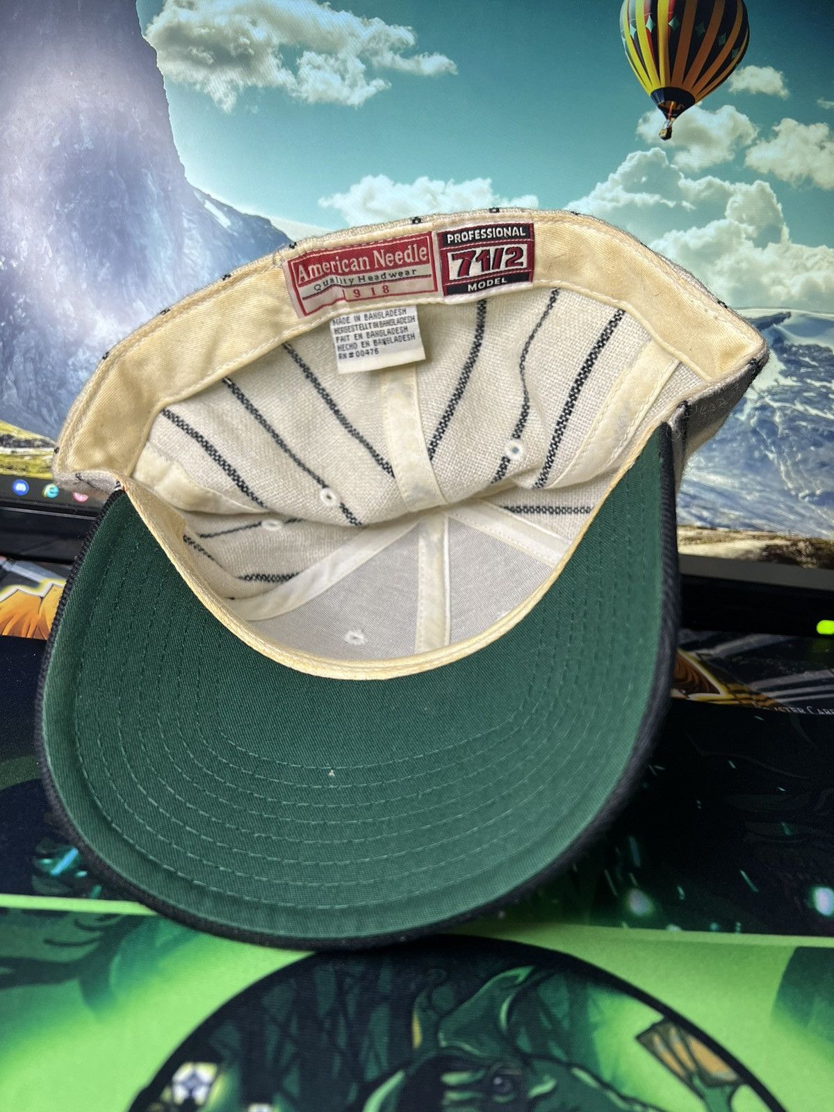 American Needle × Supreme 2008 Wool Pinstripe S Logo Cap | Grailed