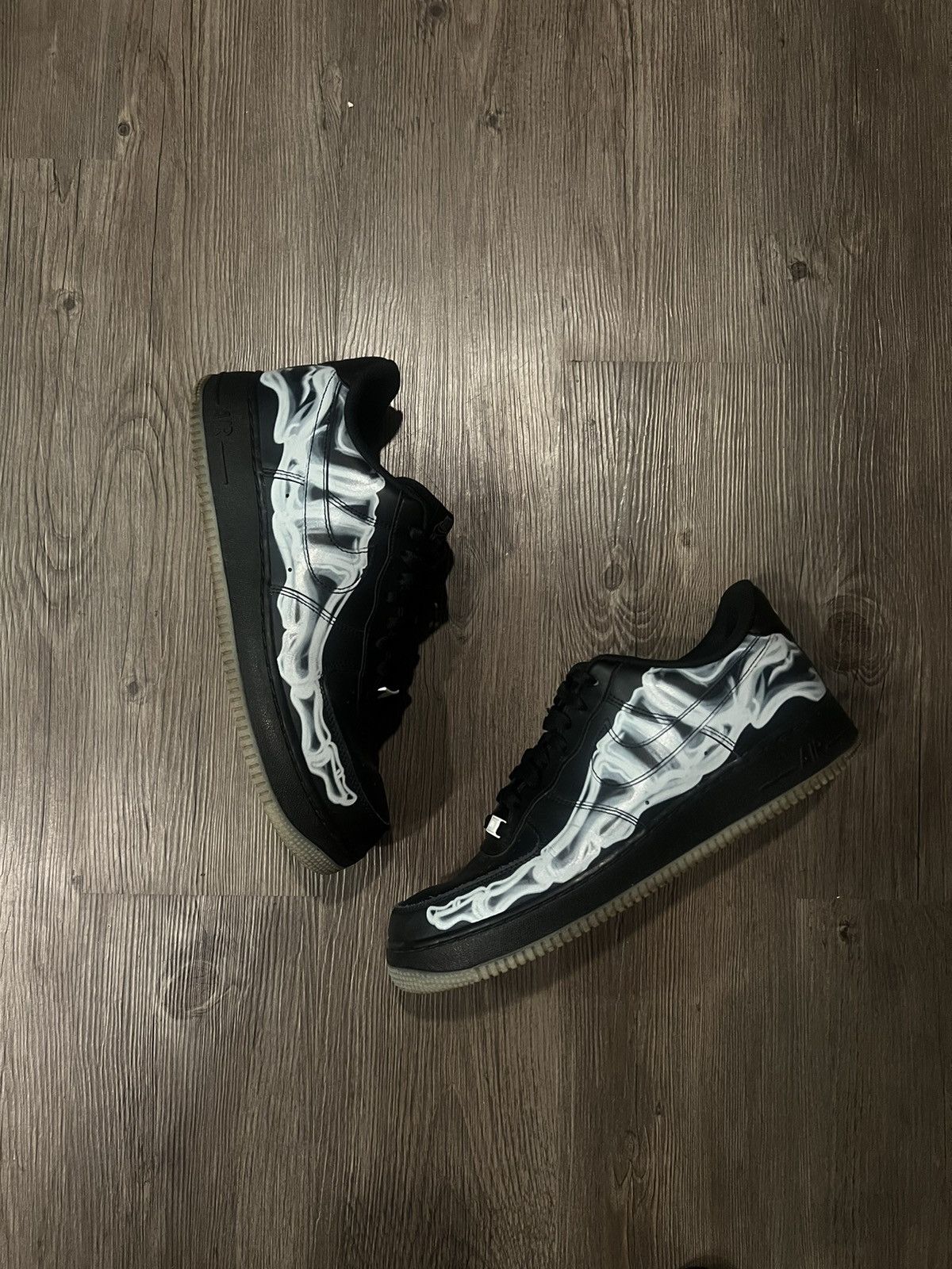 nike af1 black skeleton
