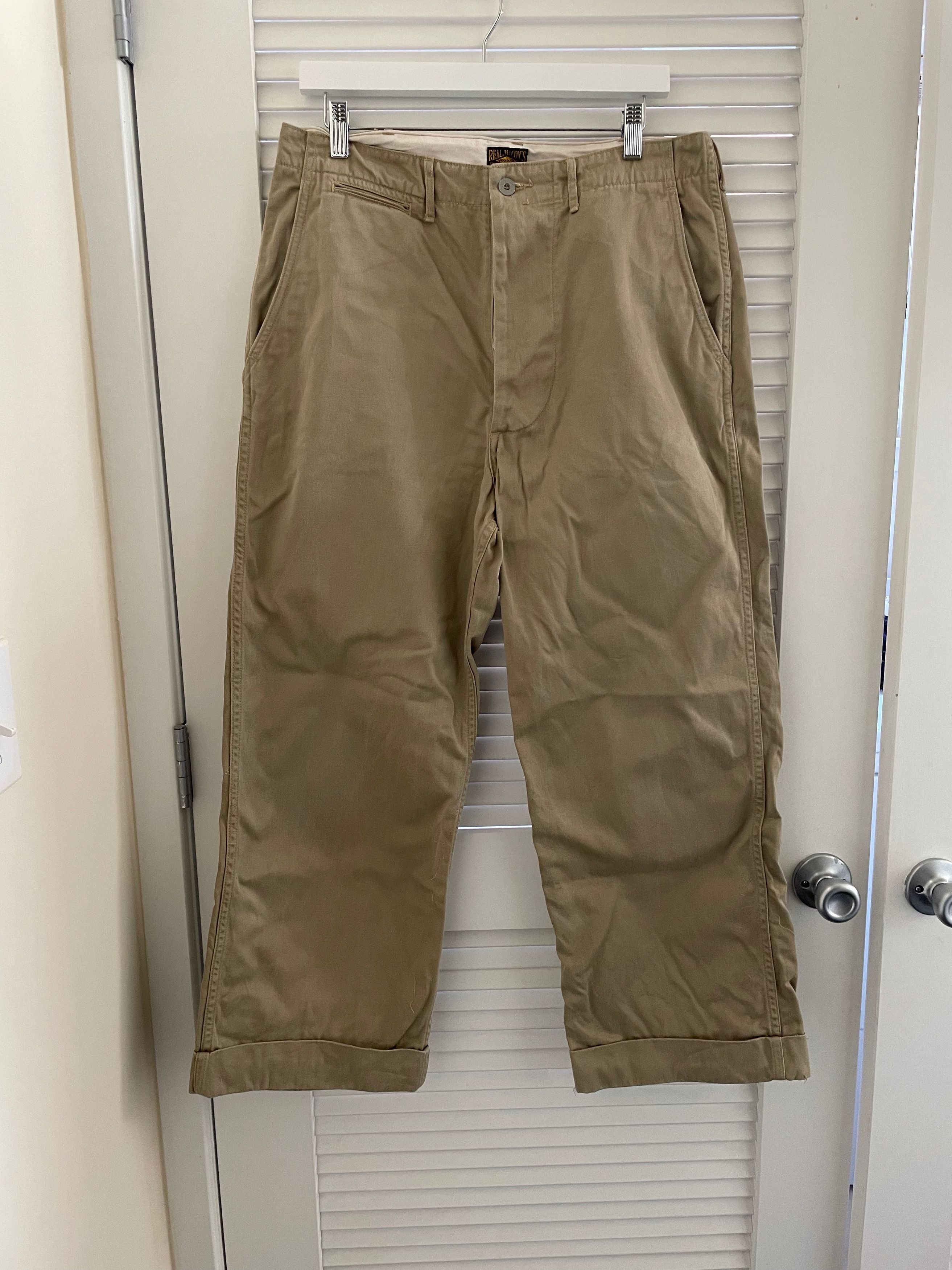 The Real McCoy's Real McCoy's Khaki 'Army '41' Pants 33 | Grailed