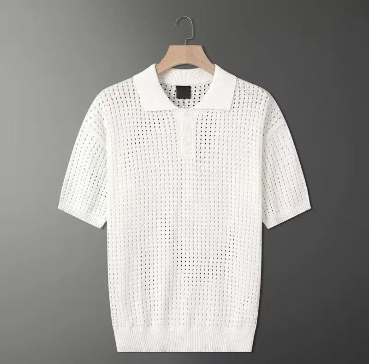 Other Korean fashion beige knit polo top Size US L / EU 52-54 / 3 - 5 Thumbnail