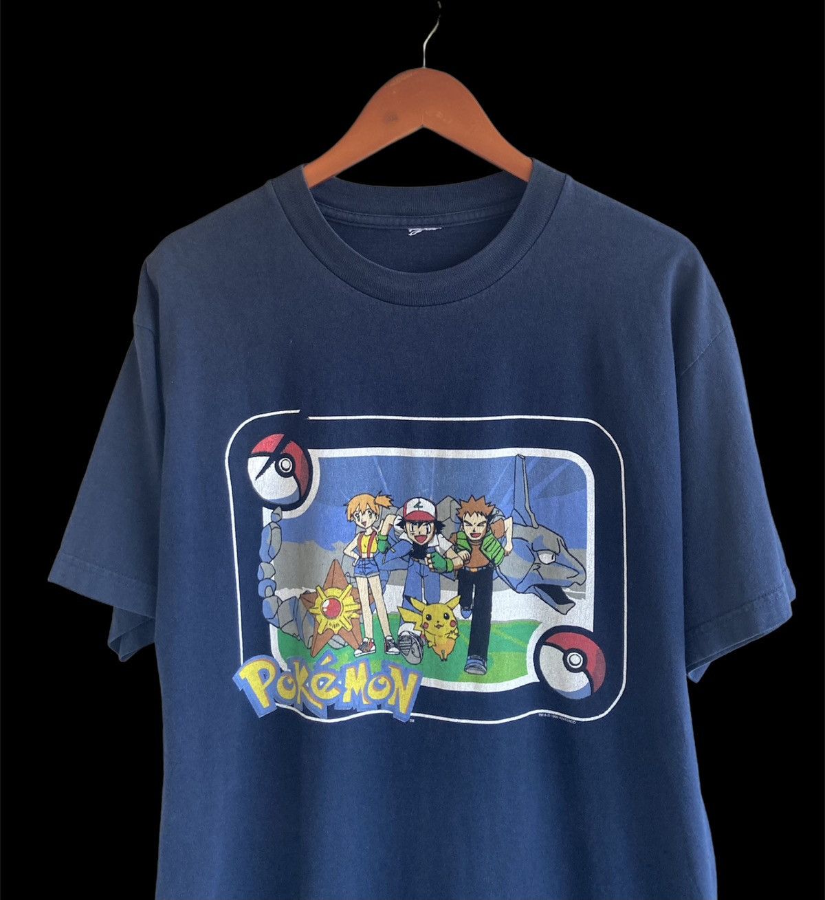 image of Pokemon x Vintage 1999 Pokémon Nintendo Tee XL 90's in Blue, Men's