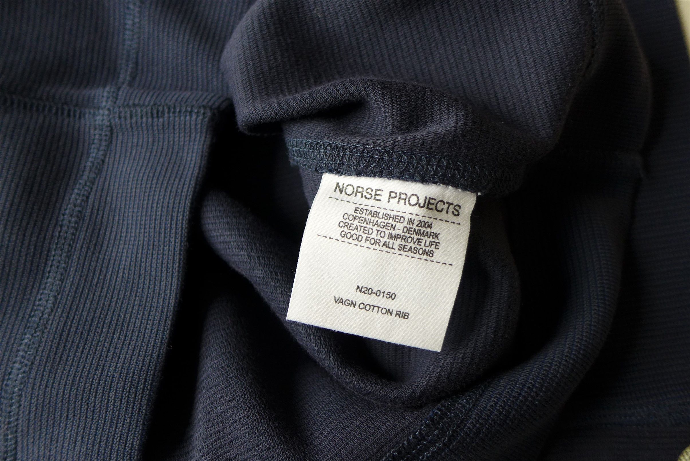 Norse Projects Norse Projects Vagn Rib Sweatshirt -- Navy Cotton Size US S / EU 44-46 / 1 - 8 Thumbnail