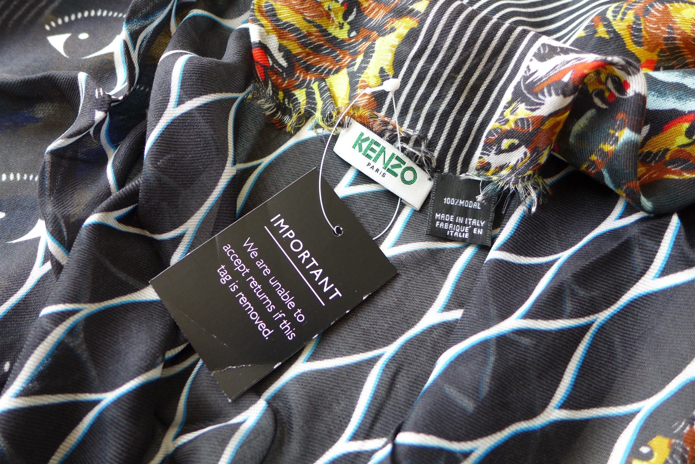 Kenzo Kenzo Multi Logo Modal Scarf Size ONE SIZE - 13 Thumbnail