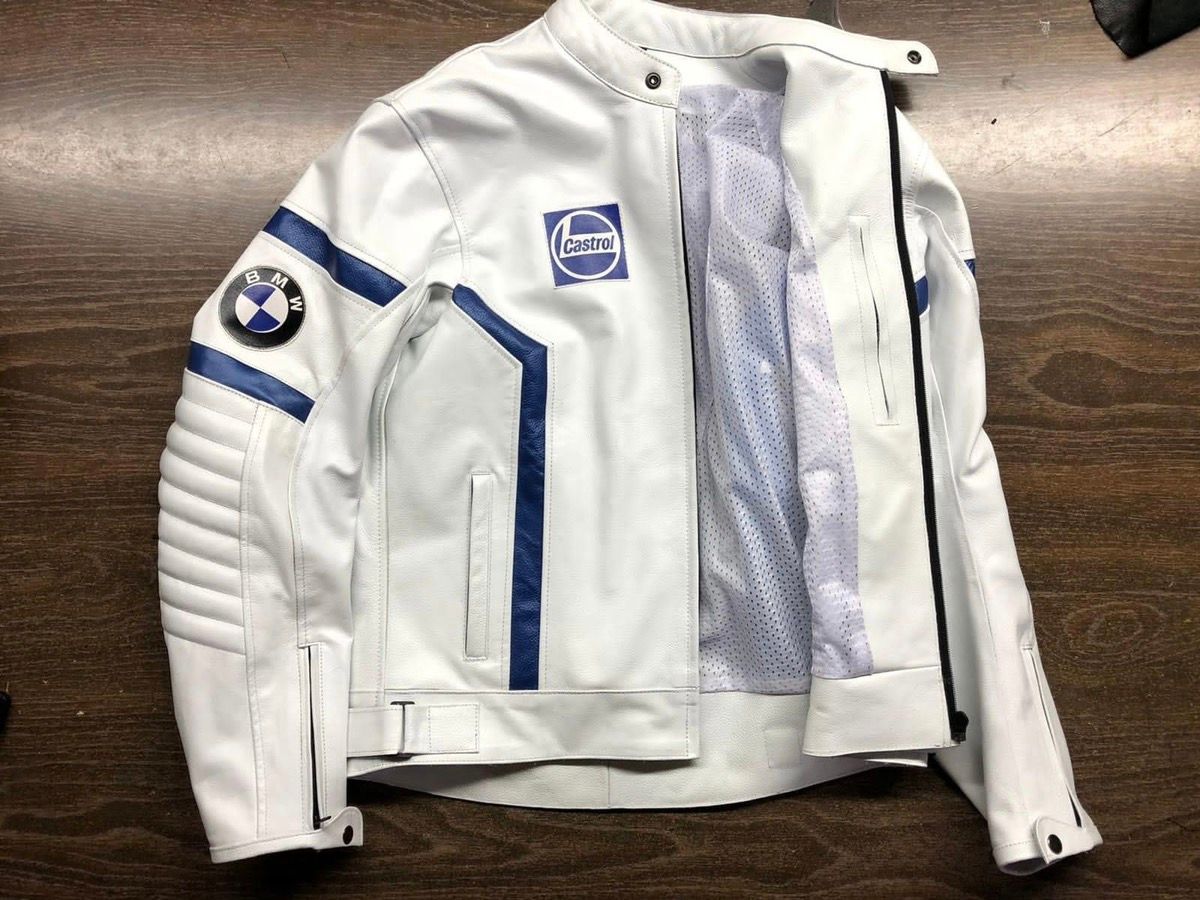 Bmw Men’s Cowhide White bmw leather jacket motogp 2023 | Grailed