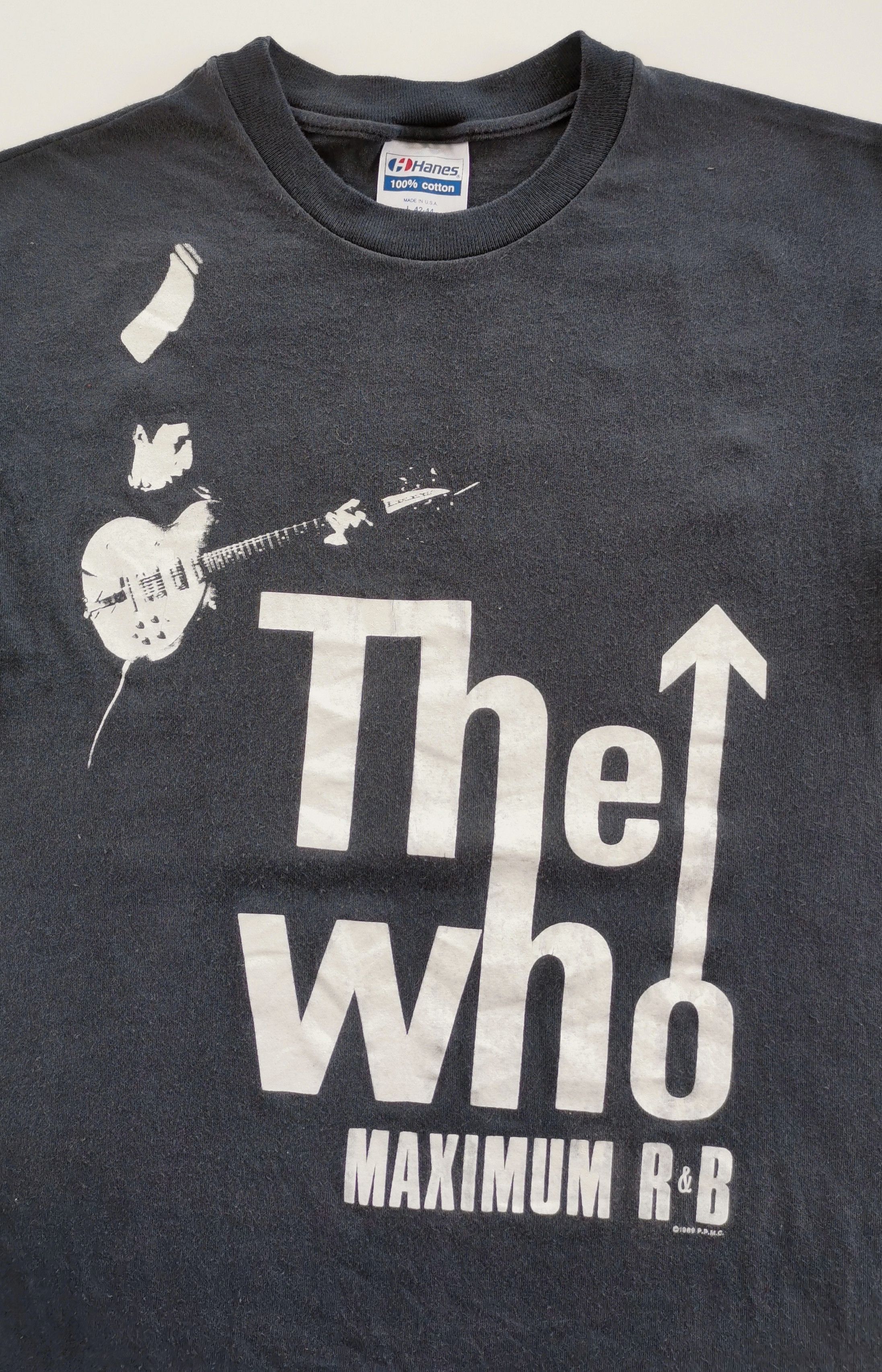 image of Band Tees x Rock Band 1989 Vintage The Who The Kids Are Alright Tour Tshirt in Black (Size Medium)