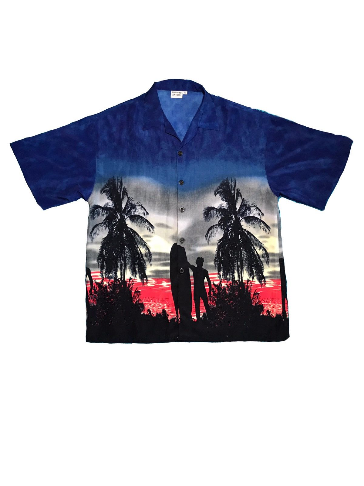 Vintage Vintage Hundred Continent Hawaiian Shirt Collar Y2K Size US XL / EU 56 / 4 - 1 Thumbnail