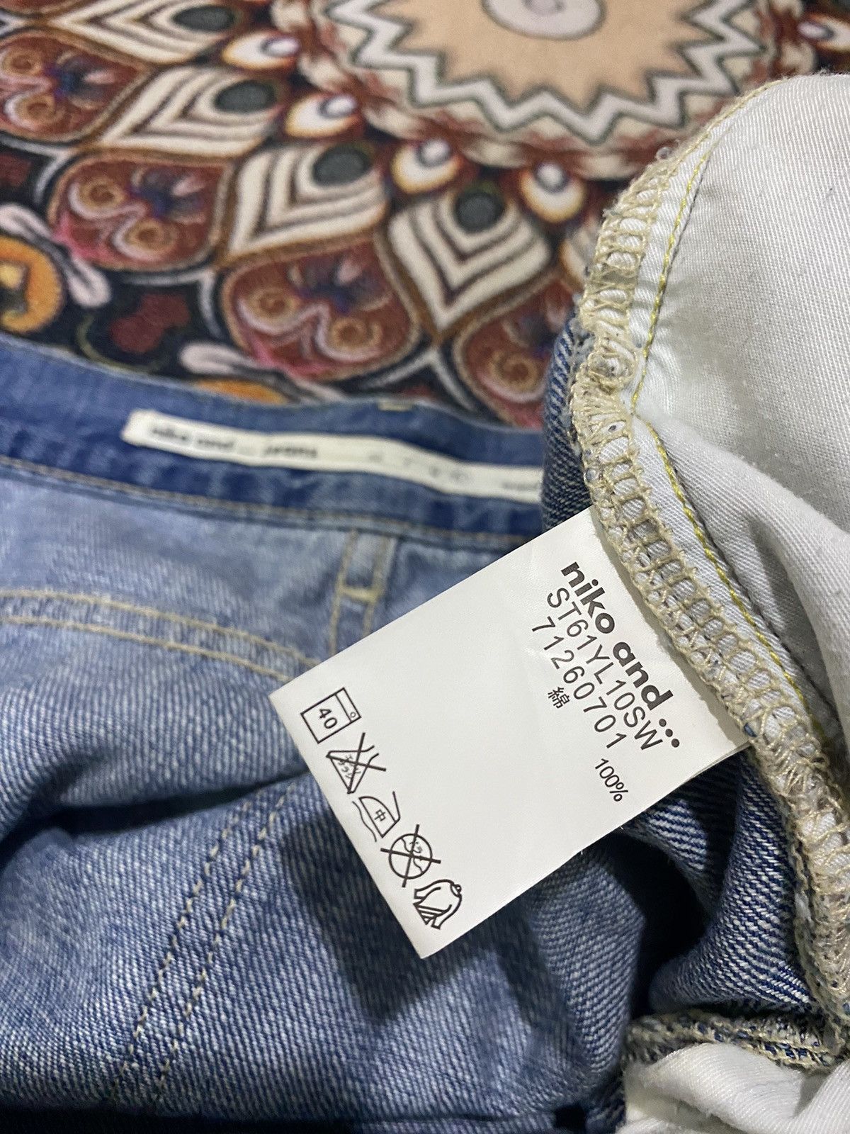 Designer 🔥 Steals 🔥 Distressed Sashiko Niko and … Jeans Size US 33 - 12 Thumbnail