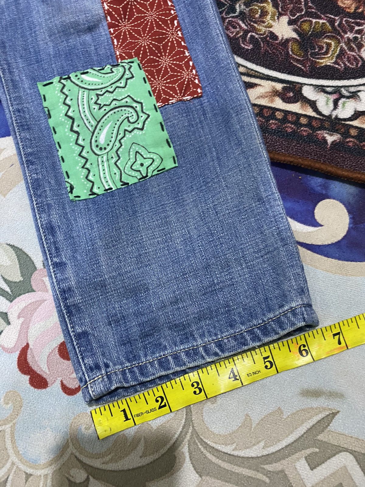 Designer 🔥 Steals 🔥 Distressed Sashiko Niko and … Jeans Size US 33 - 17 Thumbnail